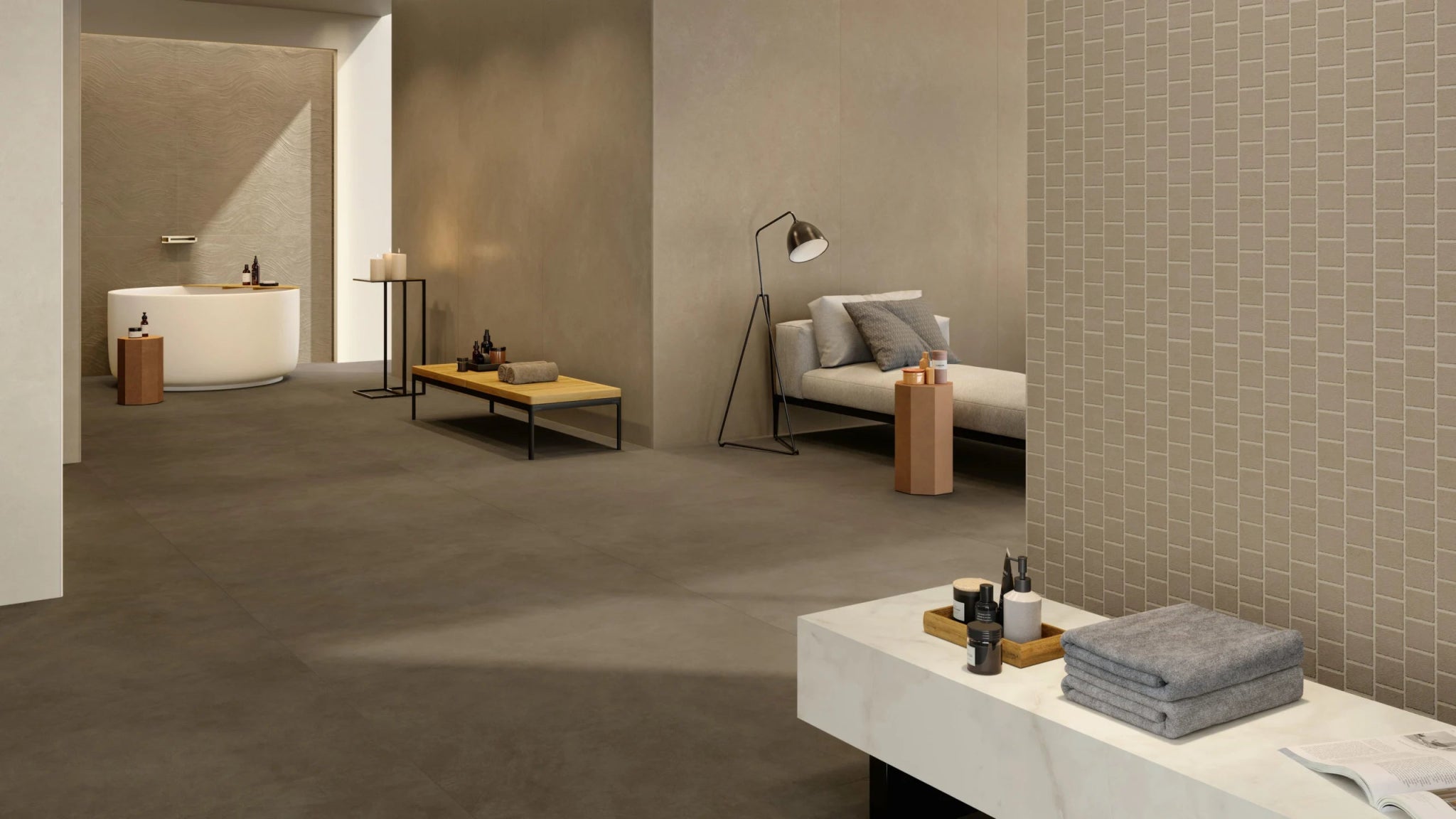 Atlas Concorde Boost Natural A66F vloertegel 60x60cm 9mm mat rect. R10 umber - Mozaiektegel.com