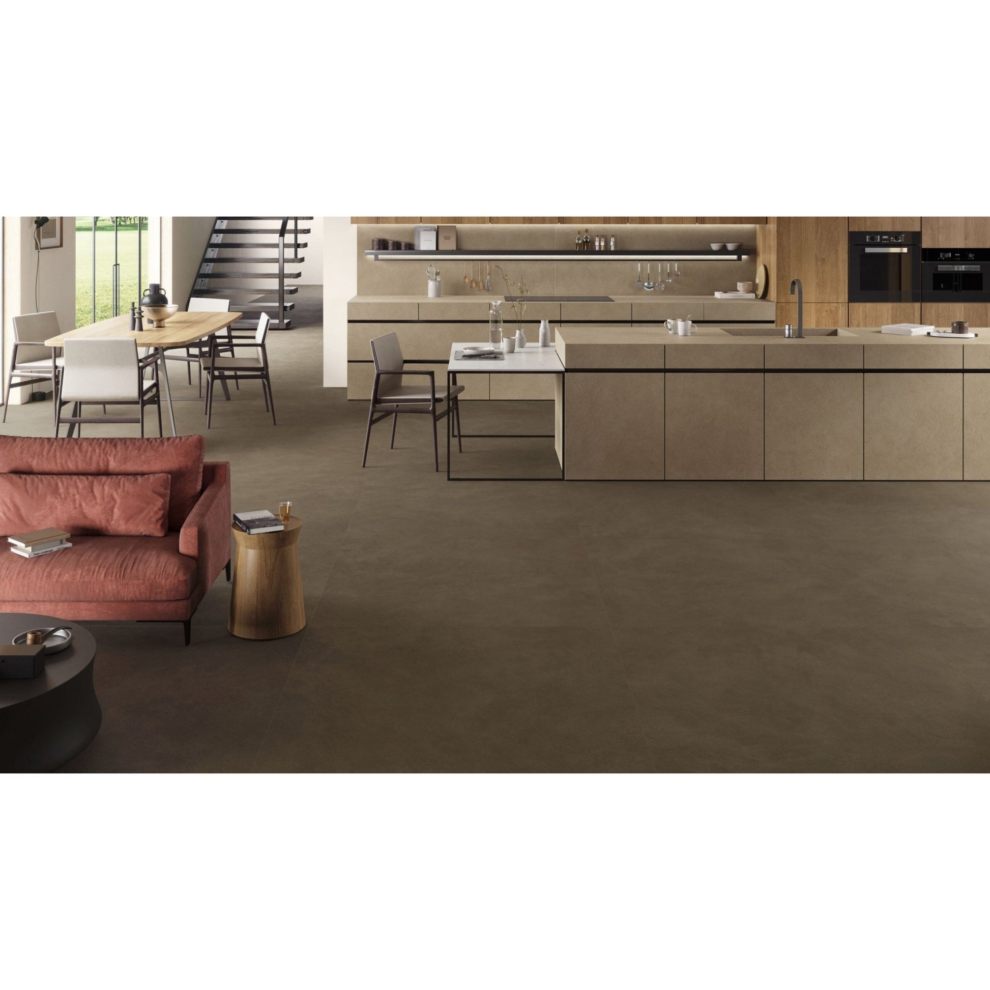 Atlas Concorde Boost Natural A66K vloertegel 30X60cm 9mm mat rect. R10 umber - Mozaiektegel.com