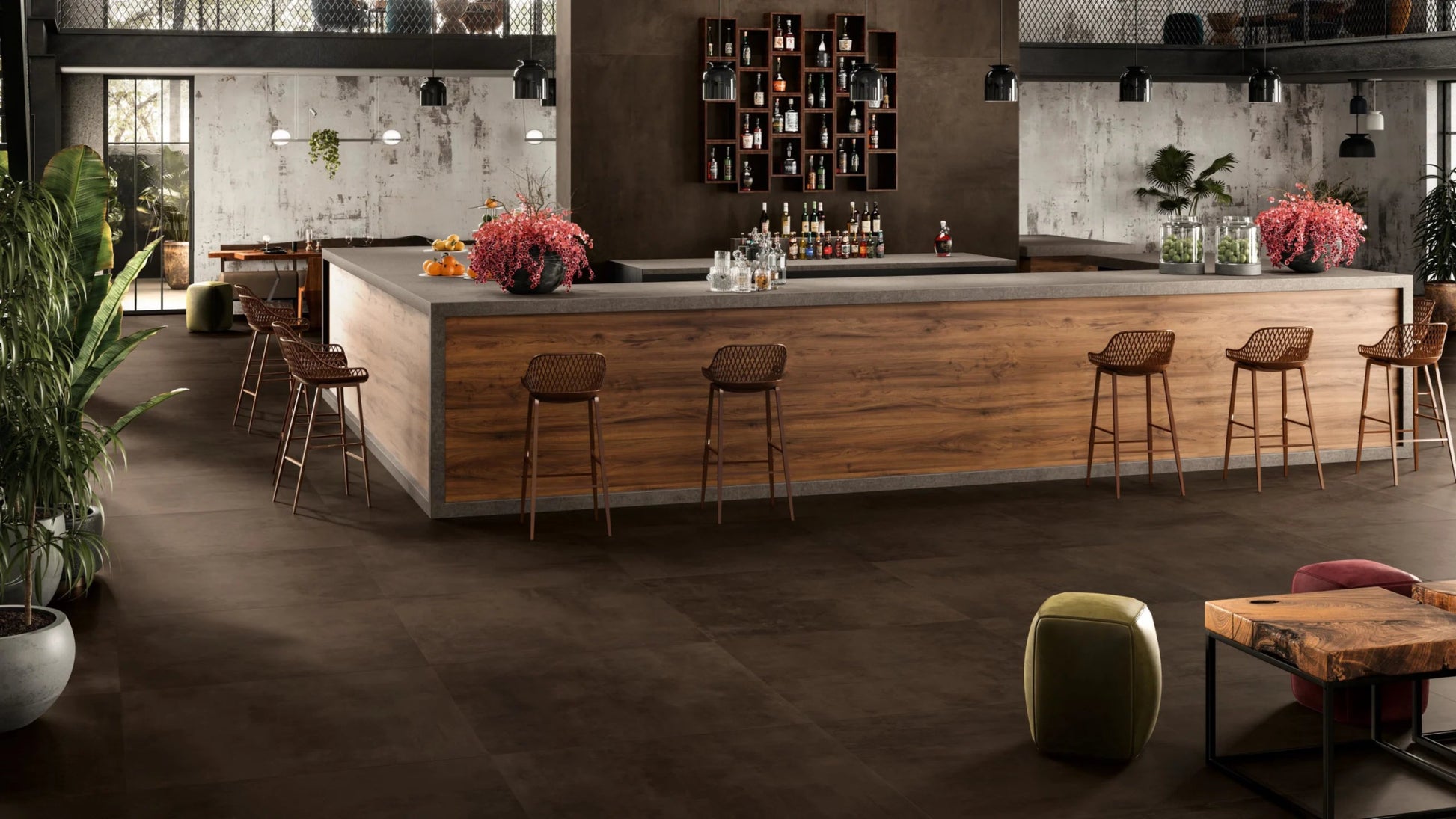 Atlas Concorde Boost Pro A0AN vloertegel 120x120cm 9mm mat rect.R10 tobacco - Mozaiektegel.com