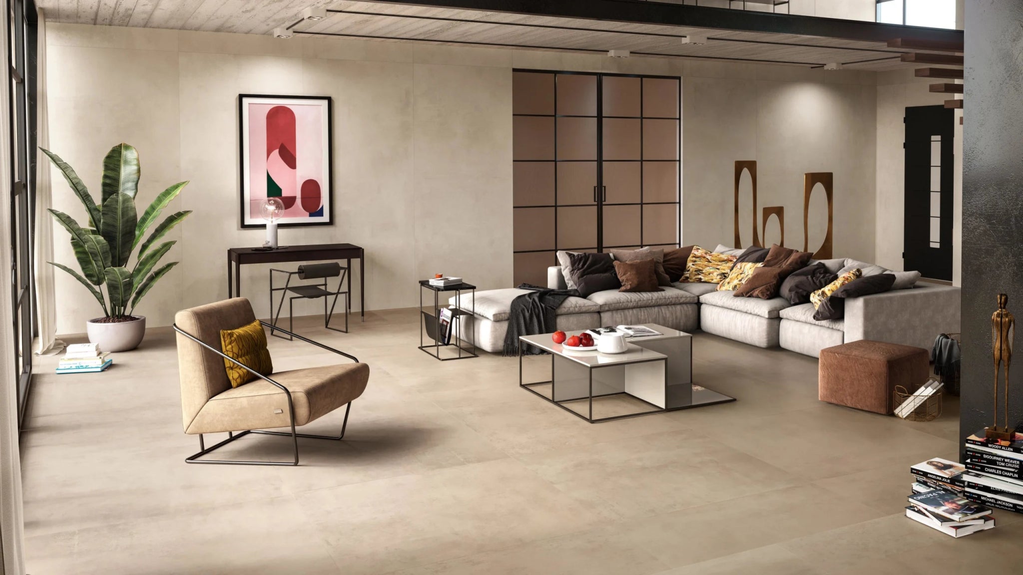 Atlas Concorde Boost Pro A0C3 vloertegel 60x60cm 9mm mat rect. R10 ivory - Mozaiektegel.com