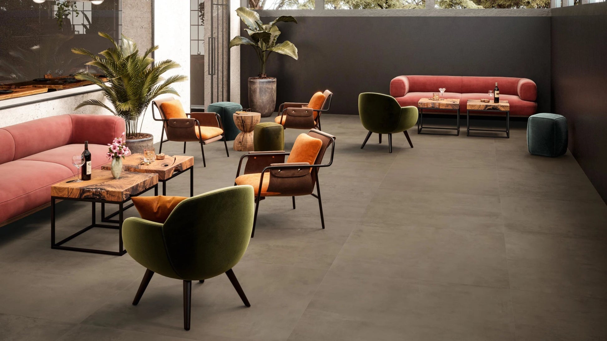 Atlas Concorde Boost Pro A0C6 vloertegel 60x60cm 9mm mat rect. R10 taupe - Mozaiektegel.com