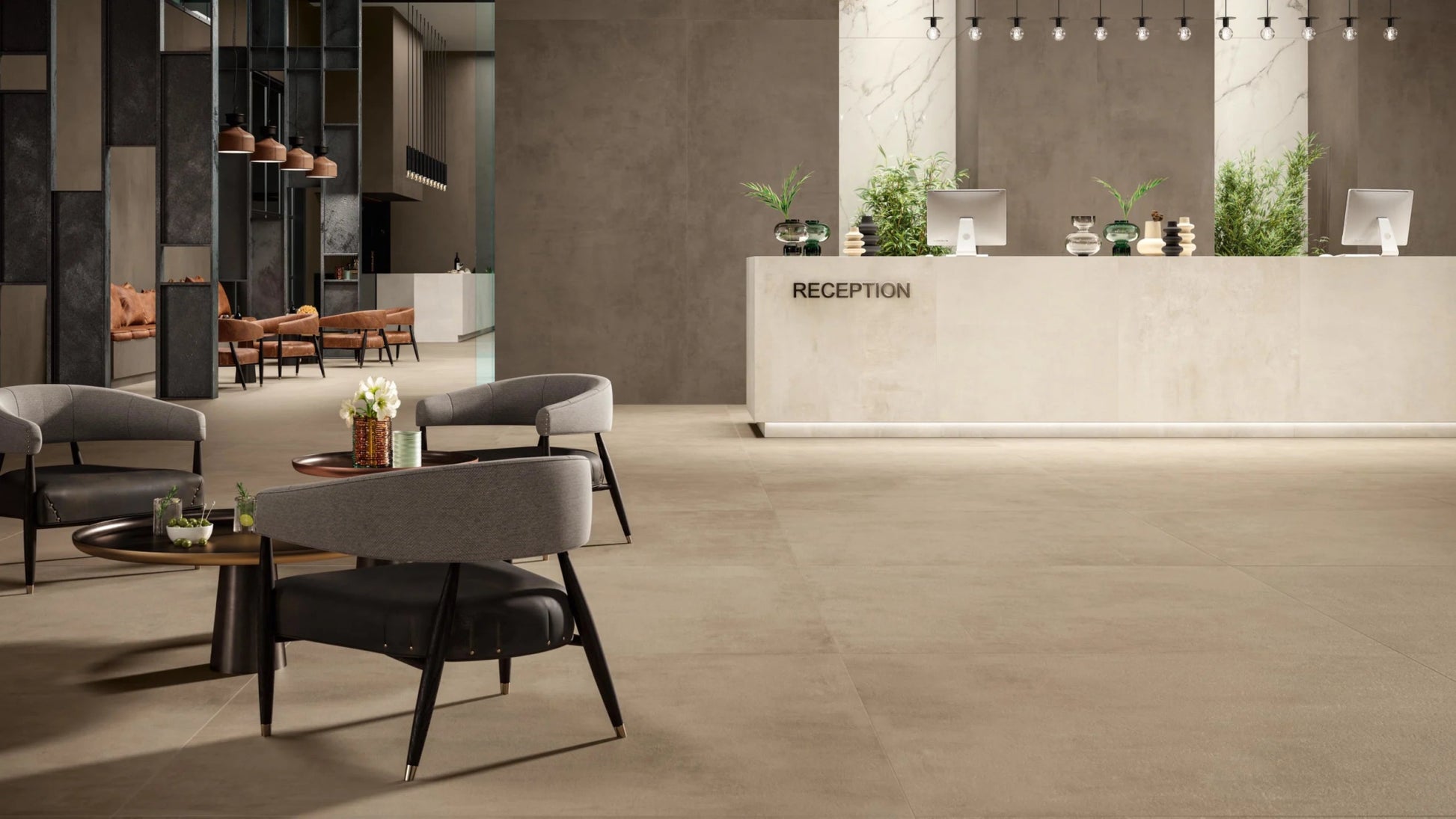 Atlas Concorde Boost Pro A0C6 vloertegel 60x60cm 9mm mat rect. R10 taupe - Mozaiektegel.com