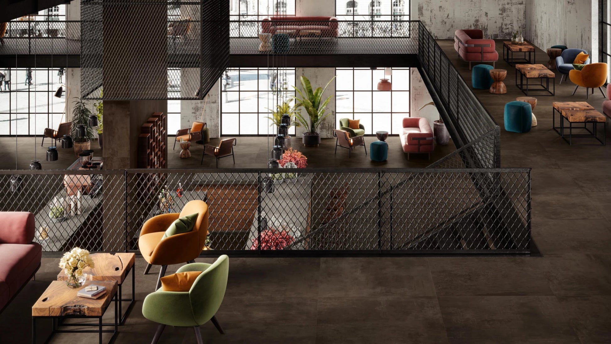 Atlas Concorde Boost Pro A0C7 vloertegel 60x60cm 9mm mat rect. R10 tobacco - Mozaiektegel.com