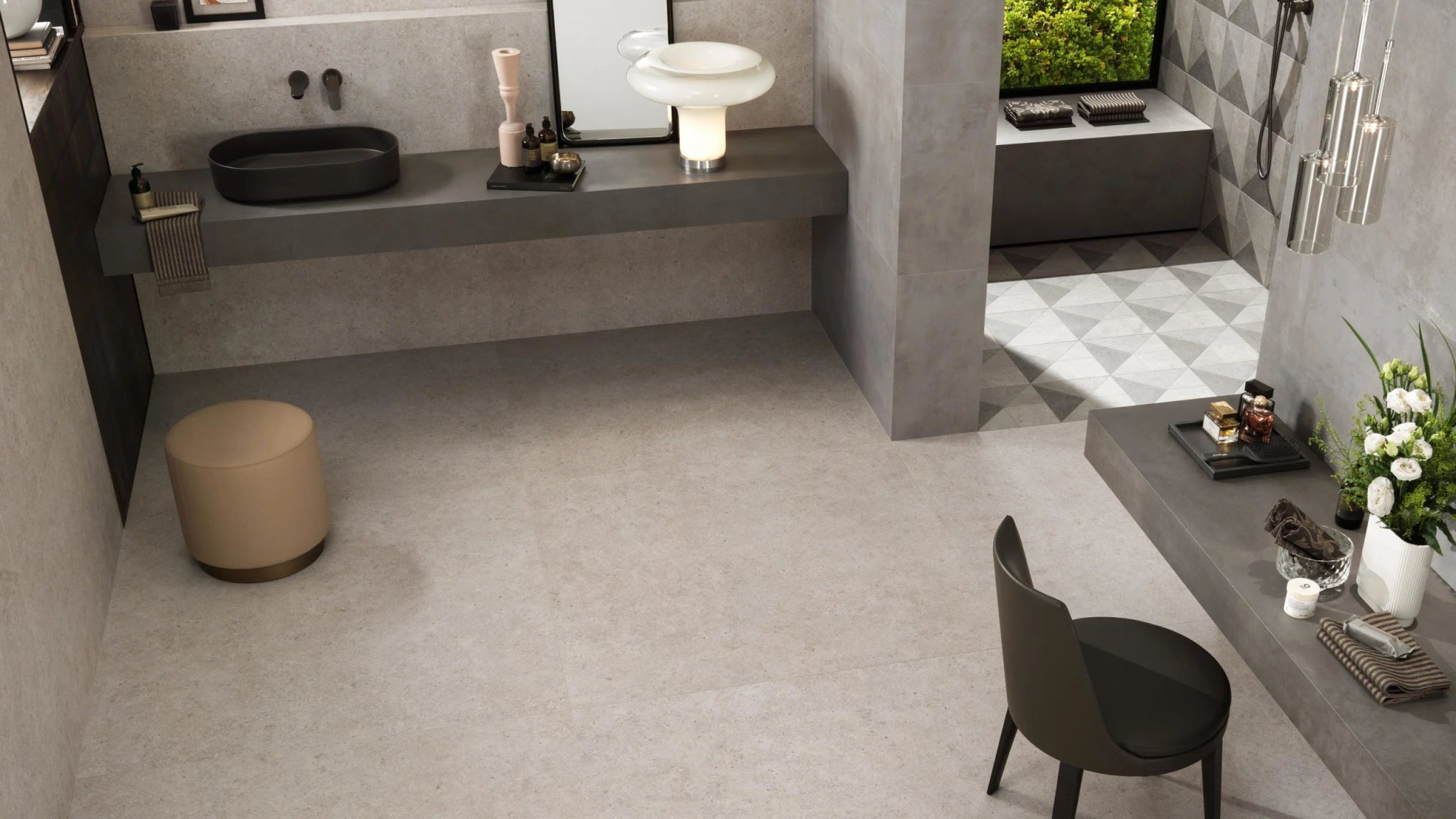 Atlas Concorde Boost Stone A6Q2 vloertegel 60x120cm 9mm mat rect. R10 white - Mozaiektegel.com