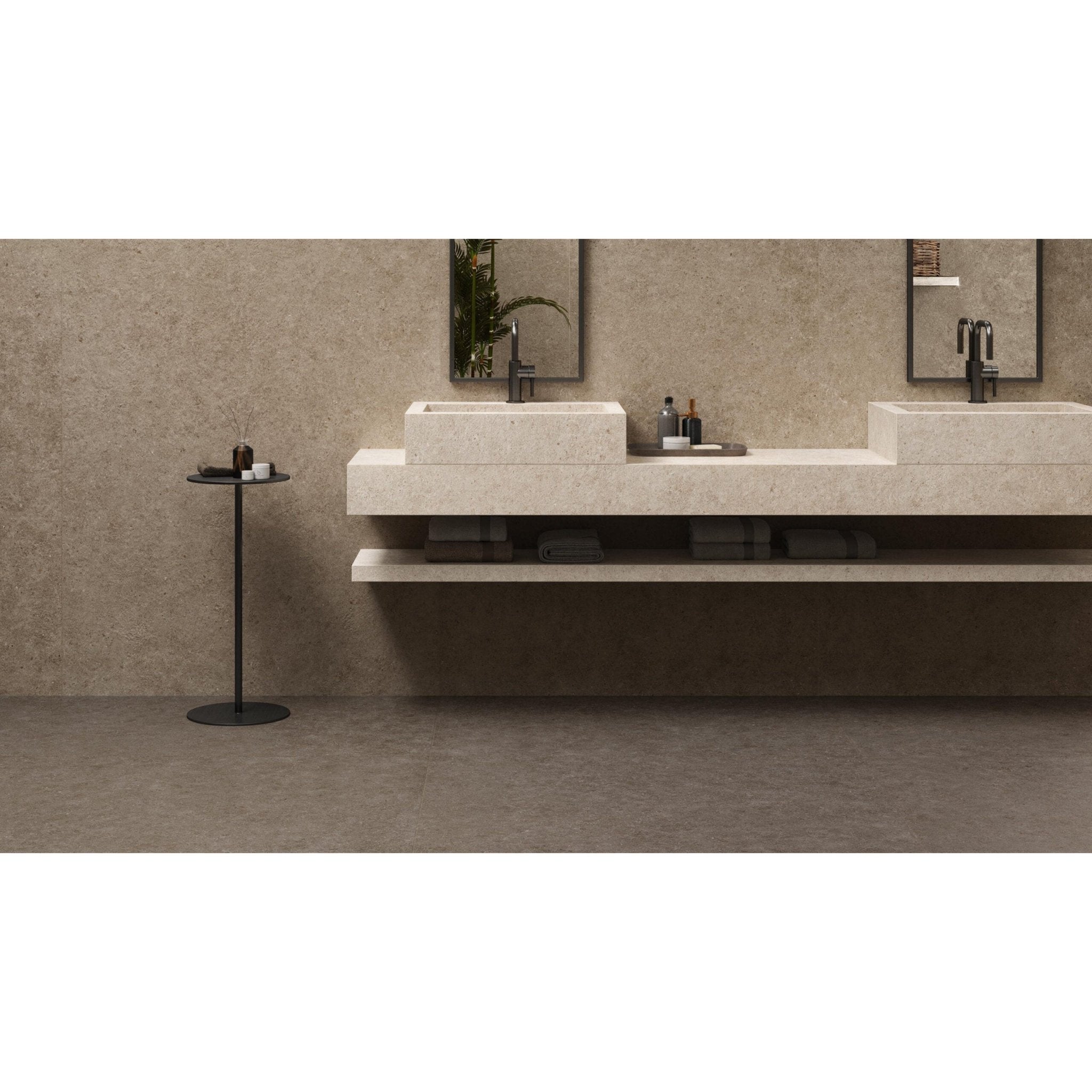 Atlas Concorde Boost Stone A6R1 vloertegel 30X60cm 9mm mat rect. R10 taupe - Mozaiektegel.com