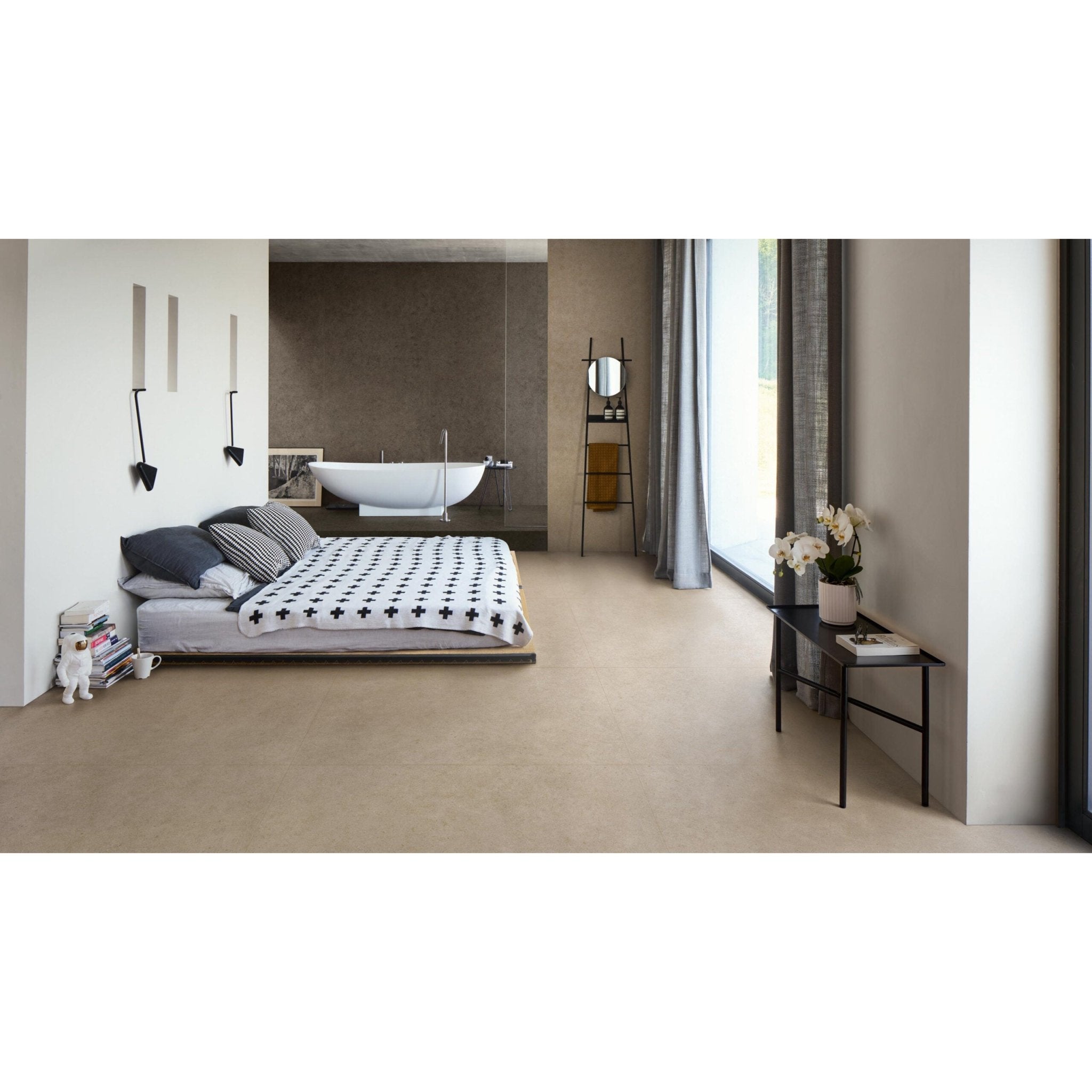 Atlas Concorde Boost Stone A6R5 vloertegel 30X60cm 9mm mat rect. R10 tobacco - Mozaiektegel.com