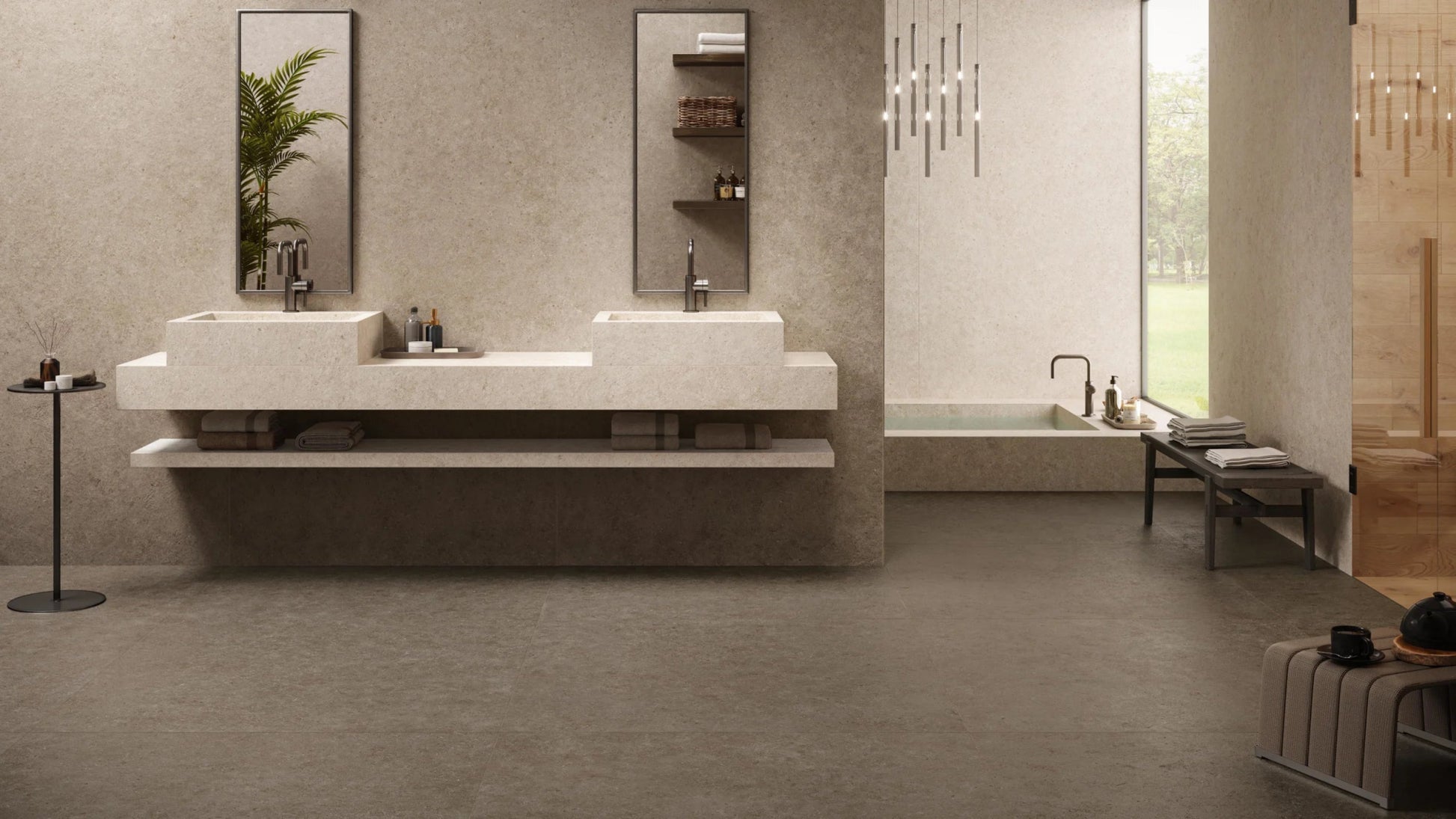 Atlas Concorde Boost Stone A6RJ vloertegel 60x60cm 9mm mat rect. R10 clay - Mozaiektegel.com