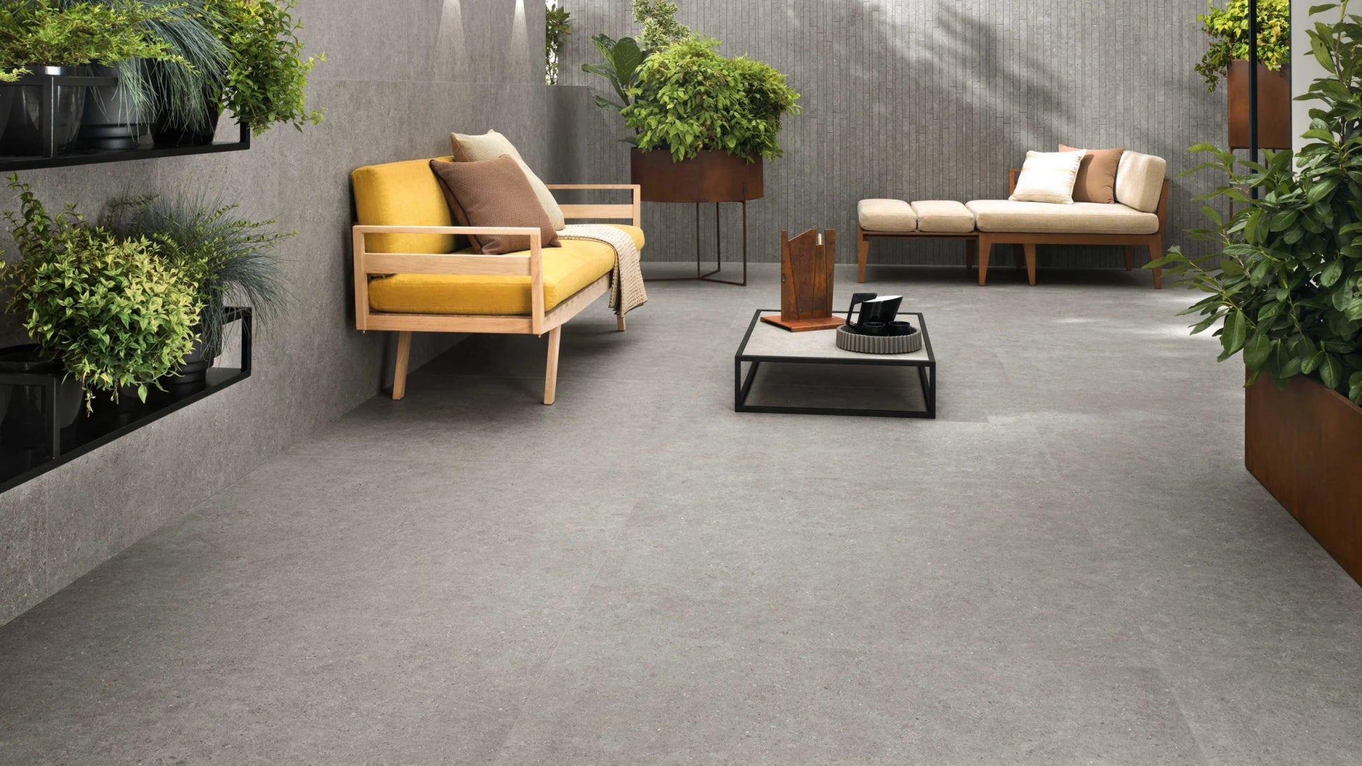 Atlas Concorde Boost Stone A6RM vloertegel 60x60cm 9mm mat rect. R10 grey - Mozaiektegel.com