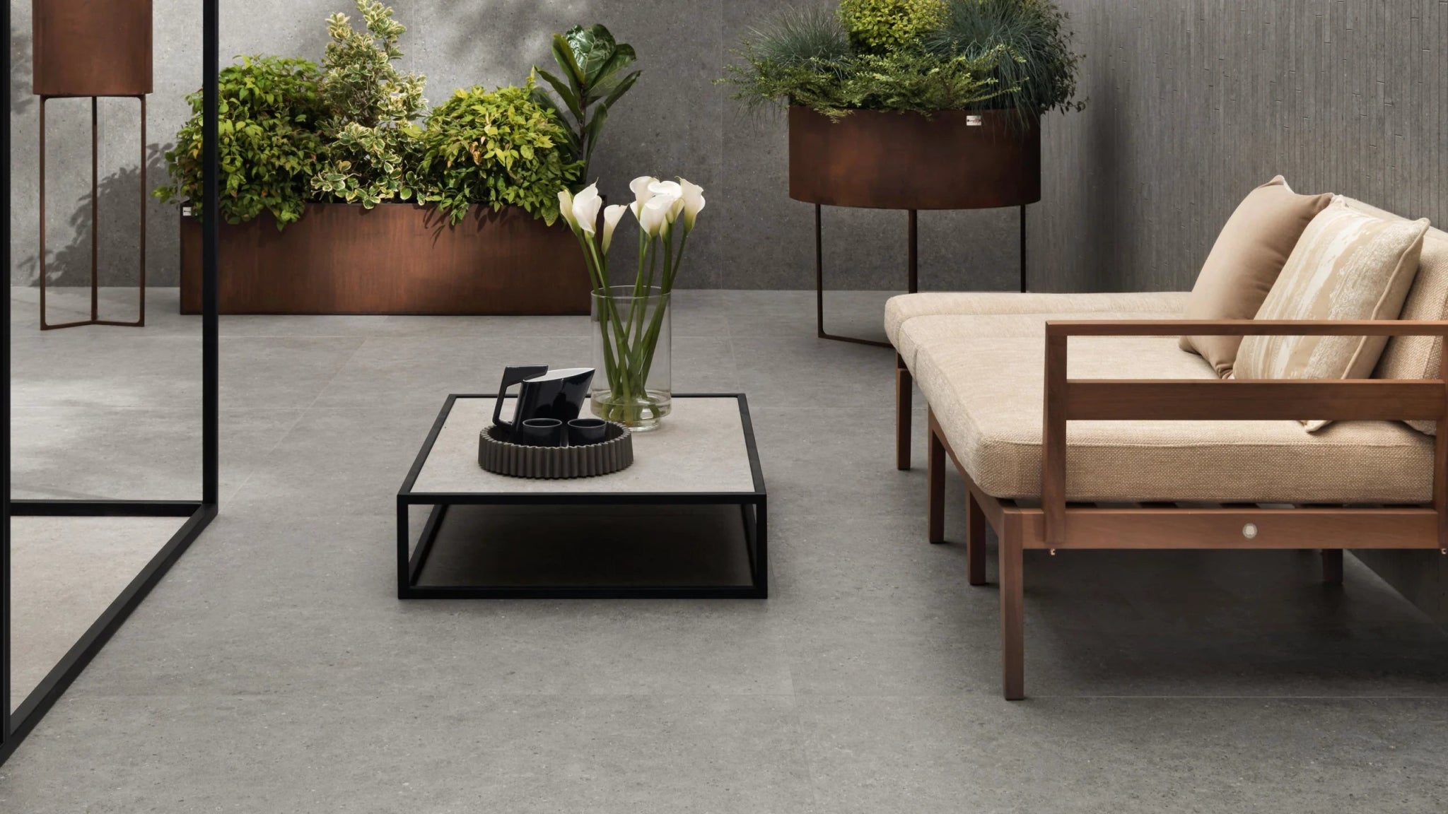 Atlas Concorde Boost Stone A6RM vloertegel 60x60cm 9mm mat rect. R10 grey - Mozaiektegel.com