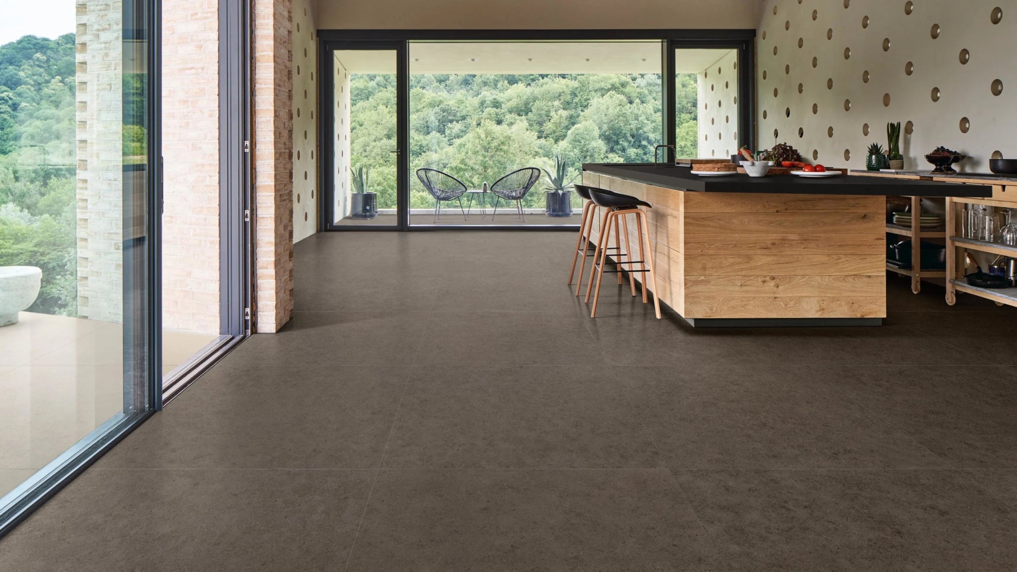 Atlas Concorde Boost Stone A6RO vloertegel 60x60cm 9mm mat rect. R10 tobacco - Mozaiektegel.com