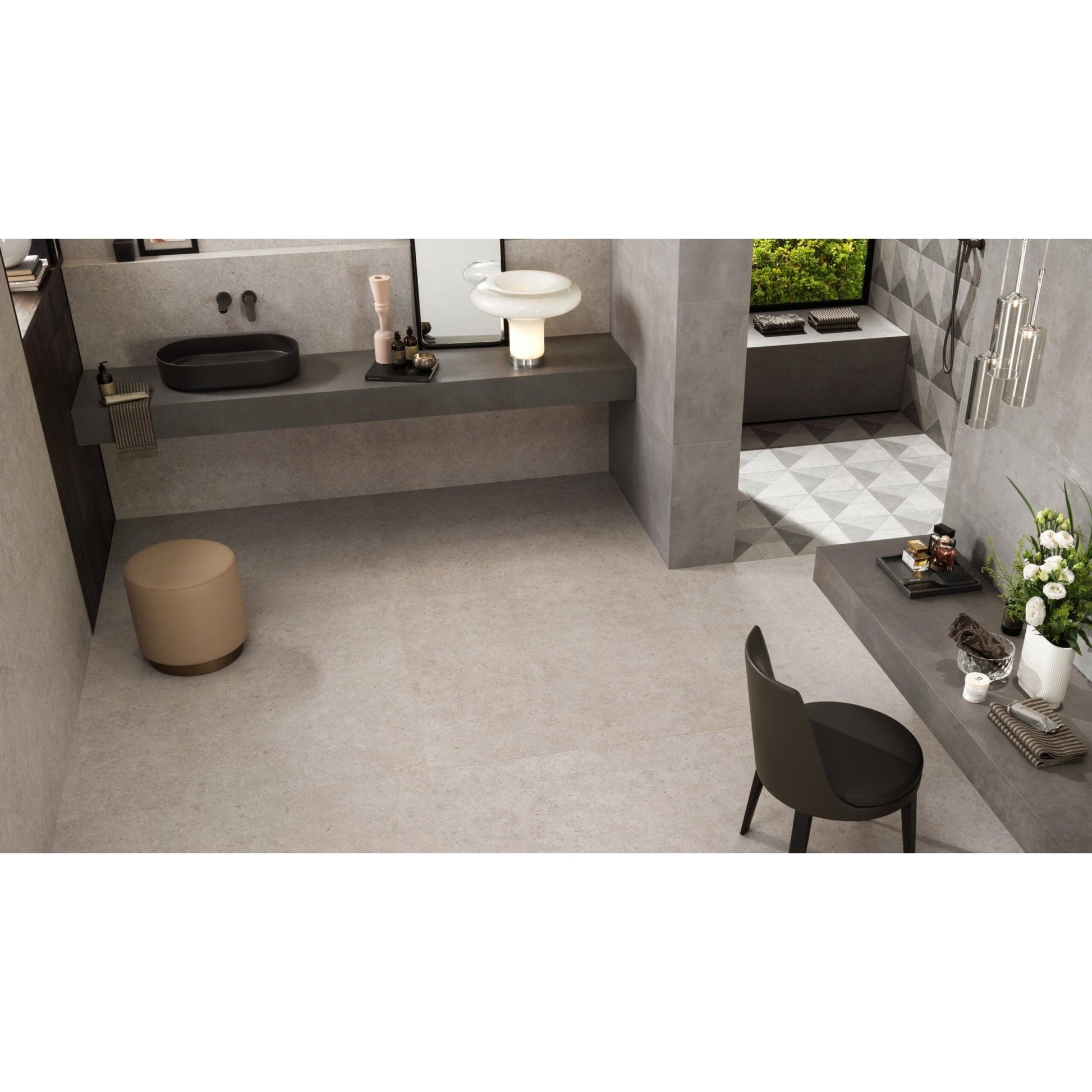 Atlas Concorde Boost Stone A6RX vloertegel 30X60cm 9mm mat rect. R10 white - Mozaiektegel.com