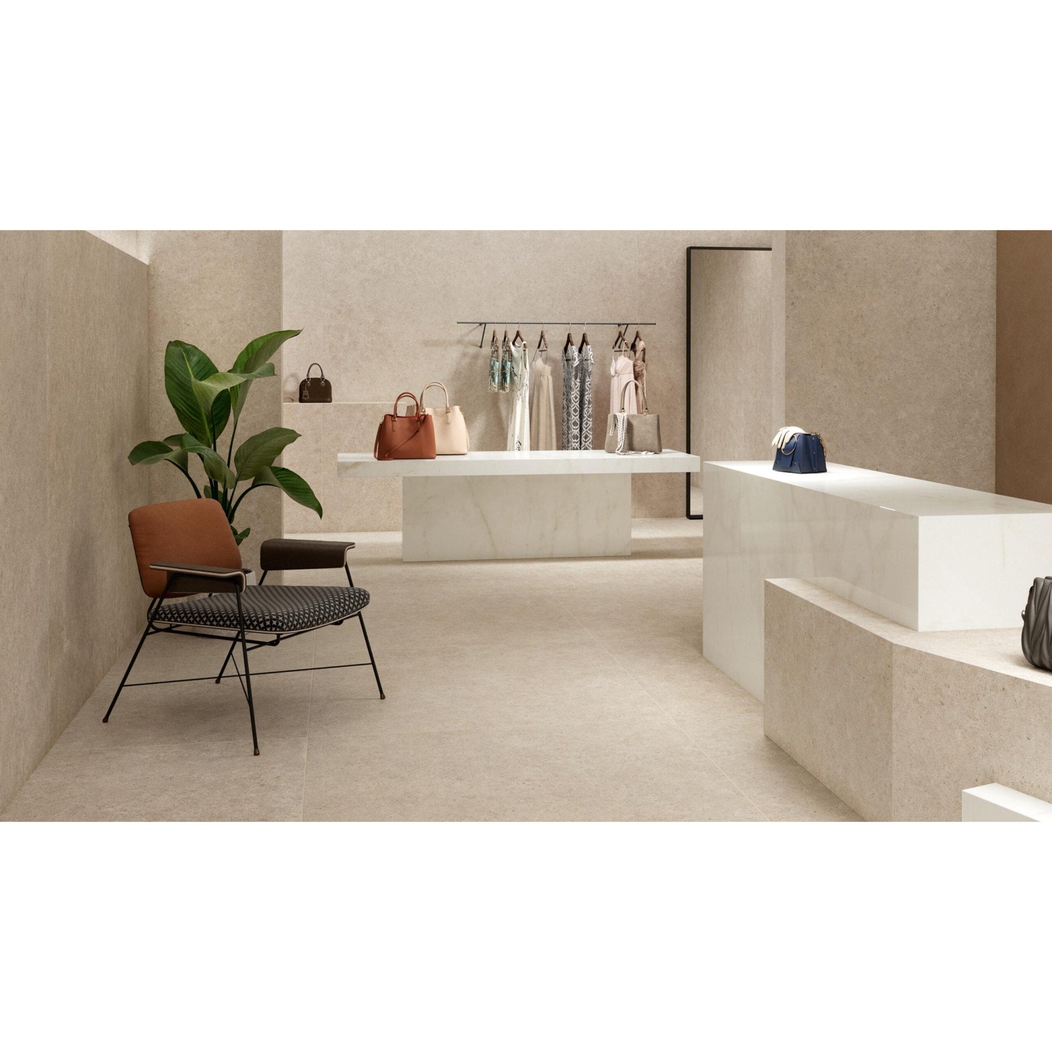 Atlas Concorde Boost Stone A6RY vloertegel 30X60cm 9mm mat rect. R10 ivory - Mozaiektegel.com