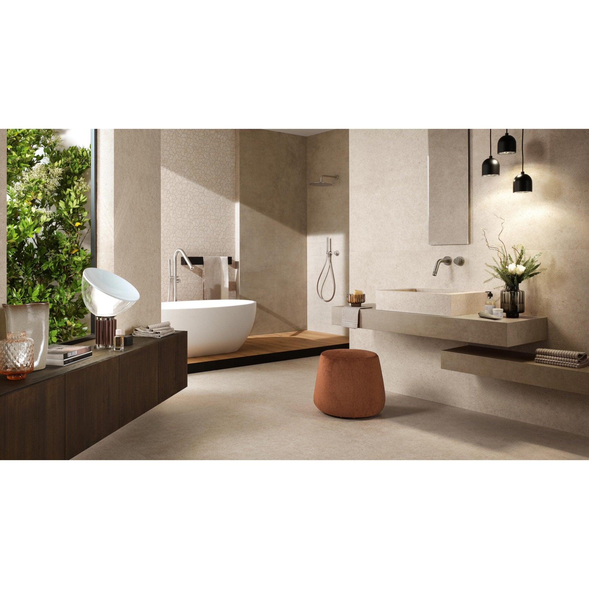 Atlas Concorde Boost Stone A6RY vloertegel 30X60cm 9mm mat rect. R10 ivory - Mozaiektegel.com