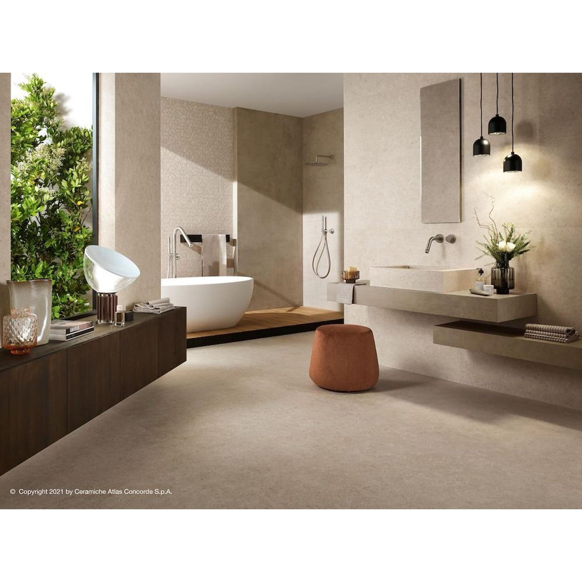 Atlas Concorde Boost Stone A6RZ vloertegel 30X60cm 9mm mat rect. R10 cream - Mozaiektegel.com