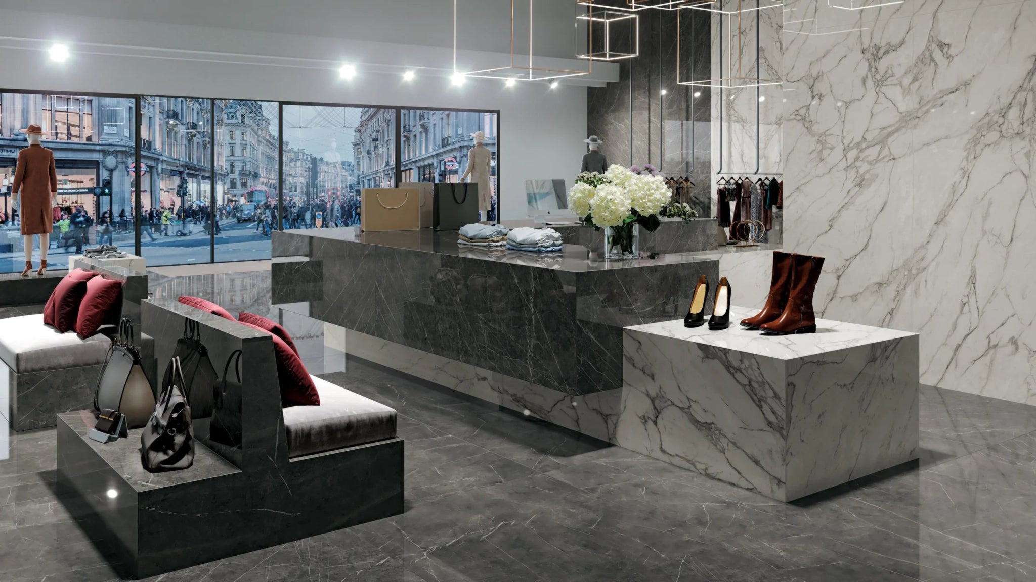 Atlas Concorde Marvel A21H vloertegel 60x120cm 9mm glans rect. grey - Mozaiektegel.com