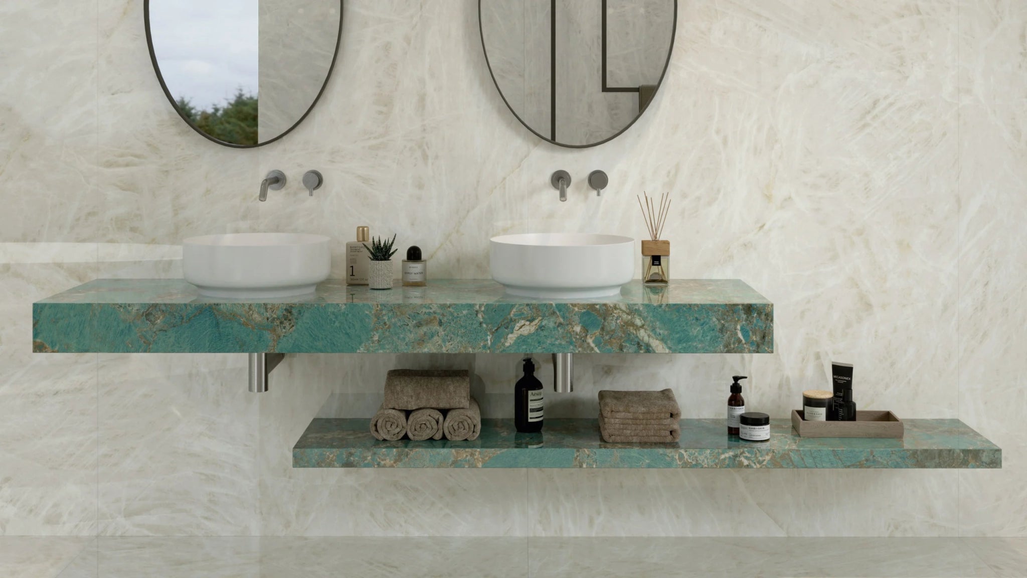 Atlas Concorde Marvel Gala AFXR vloertegel 60x120cm 9mm glans rect. crystal white - Mozaiektegel.com