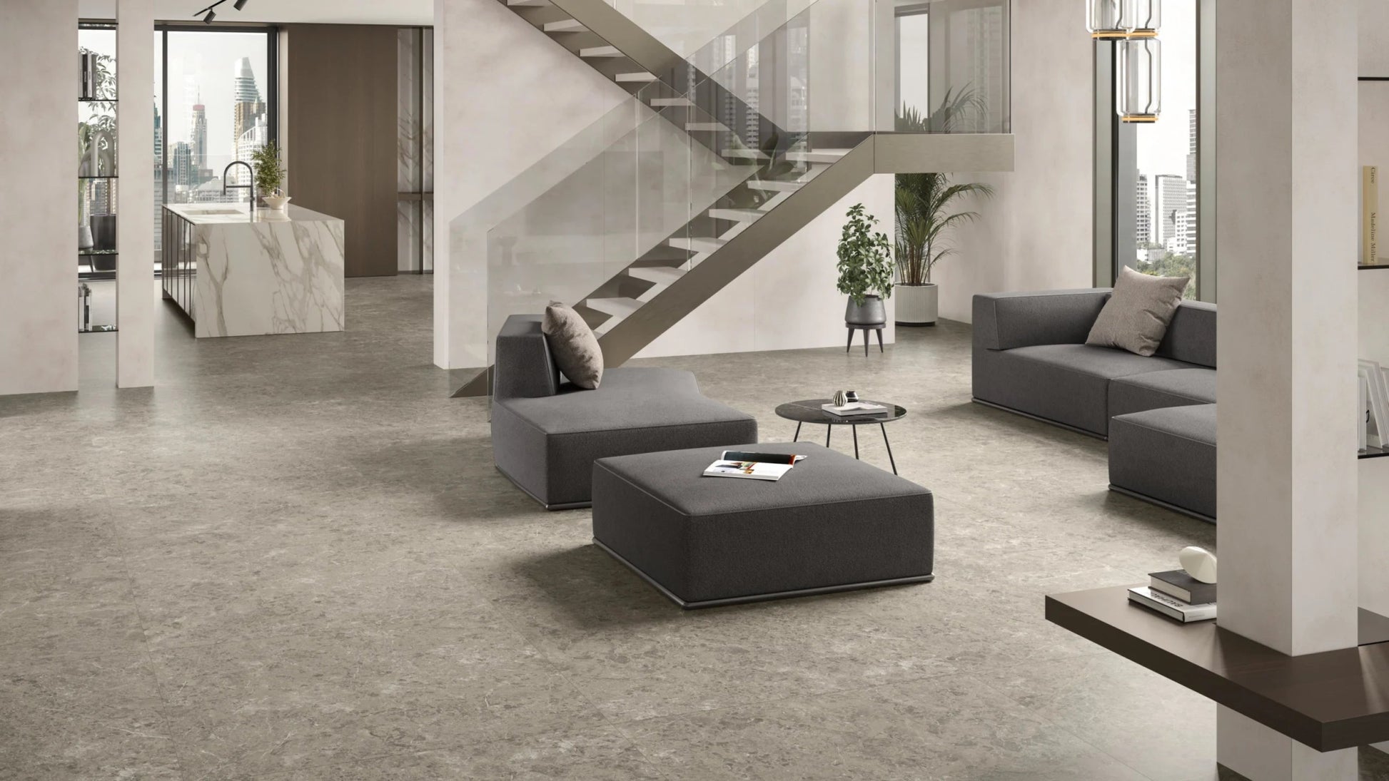 Atlas Concorde Marvel Meraviglia AI8R vloertegel 60x120cm 9mm z.gl.ret.grigio eleg.velv. - Mozaiektegel.com