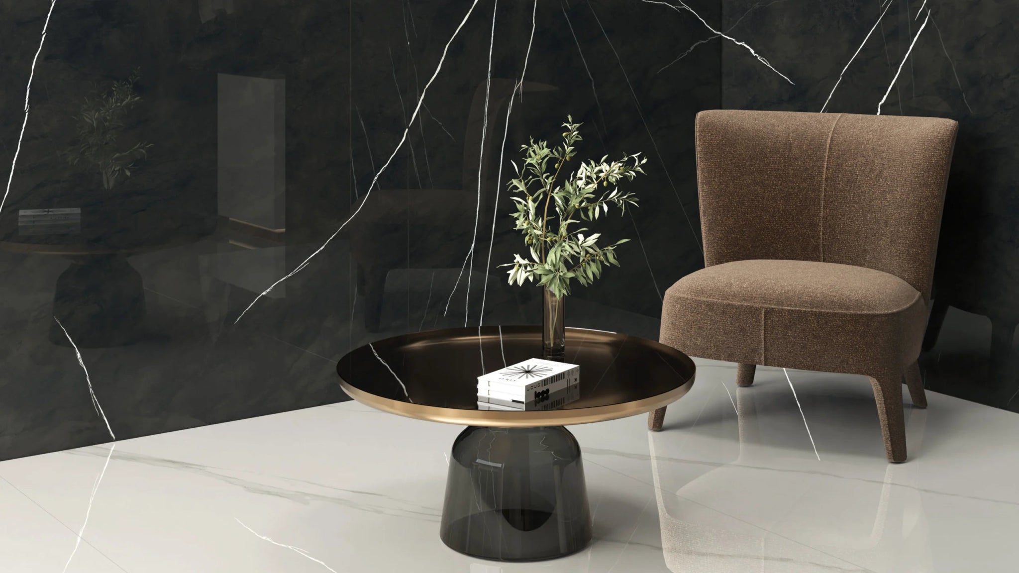 Atlas Concorde Marvel Meraviglia AJHX vloertegel 60x120cm 9mm glans ret.black orig.lap. - Mozaiektegel.com