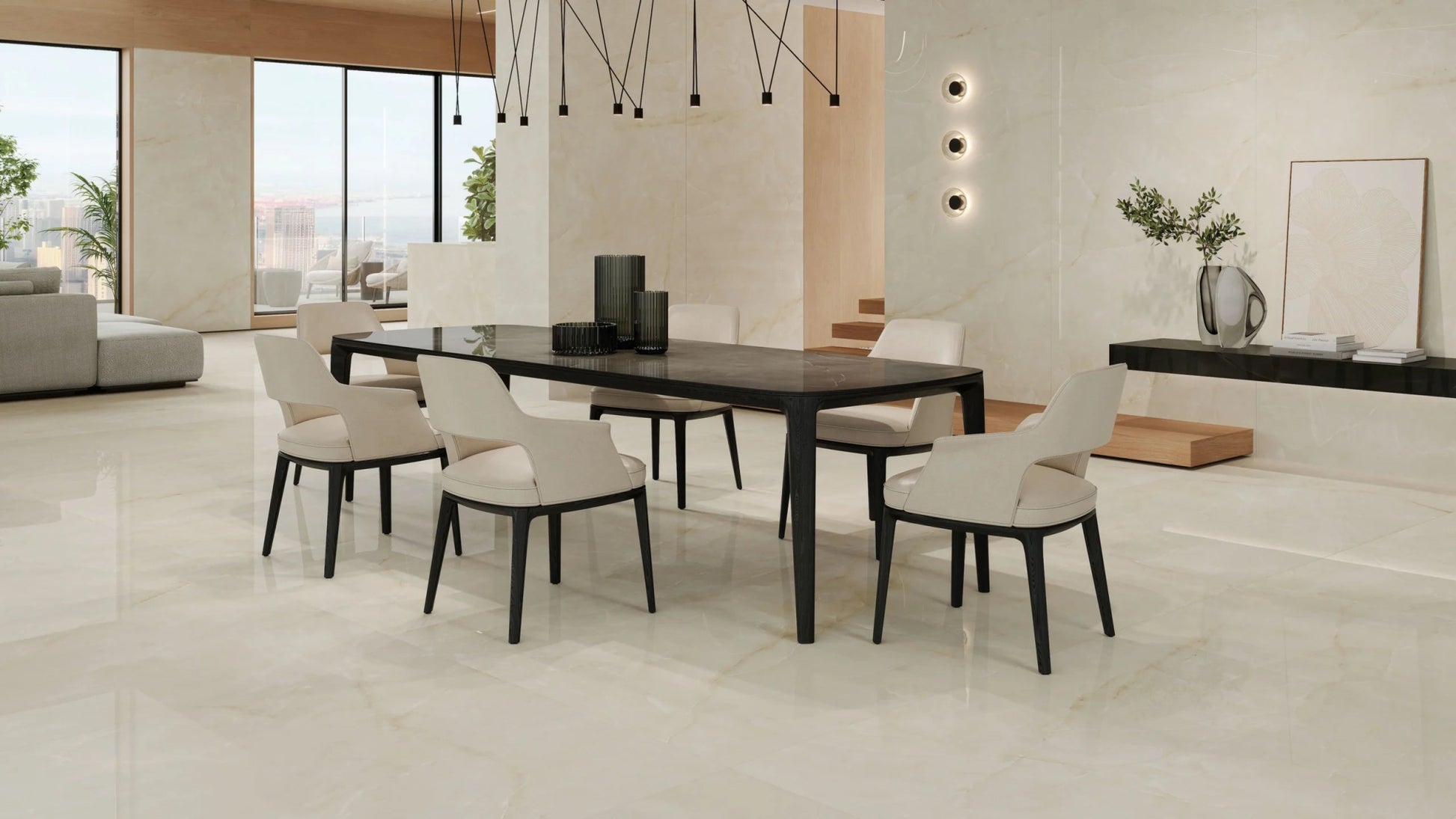 Atlas Concorde Marvel Onyx AJBO vloertegel 60x120cm 9mm glans ret.whiite - Mozaiektegel.com