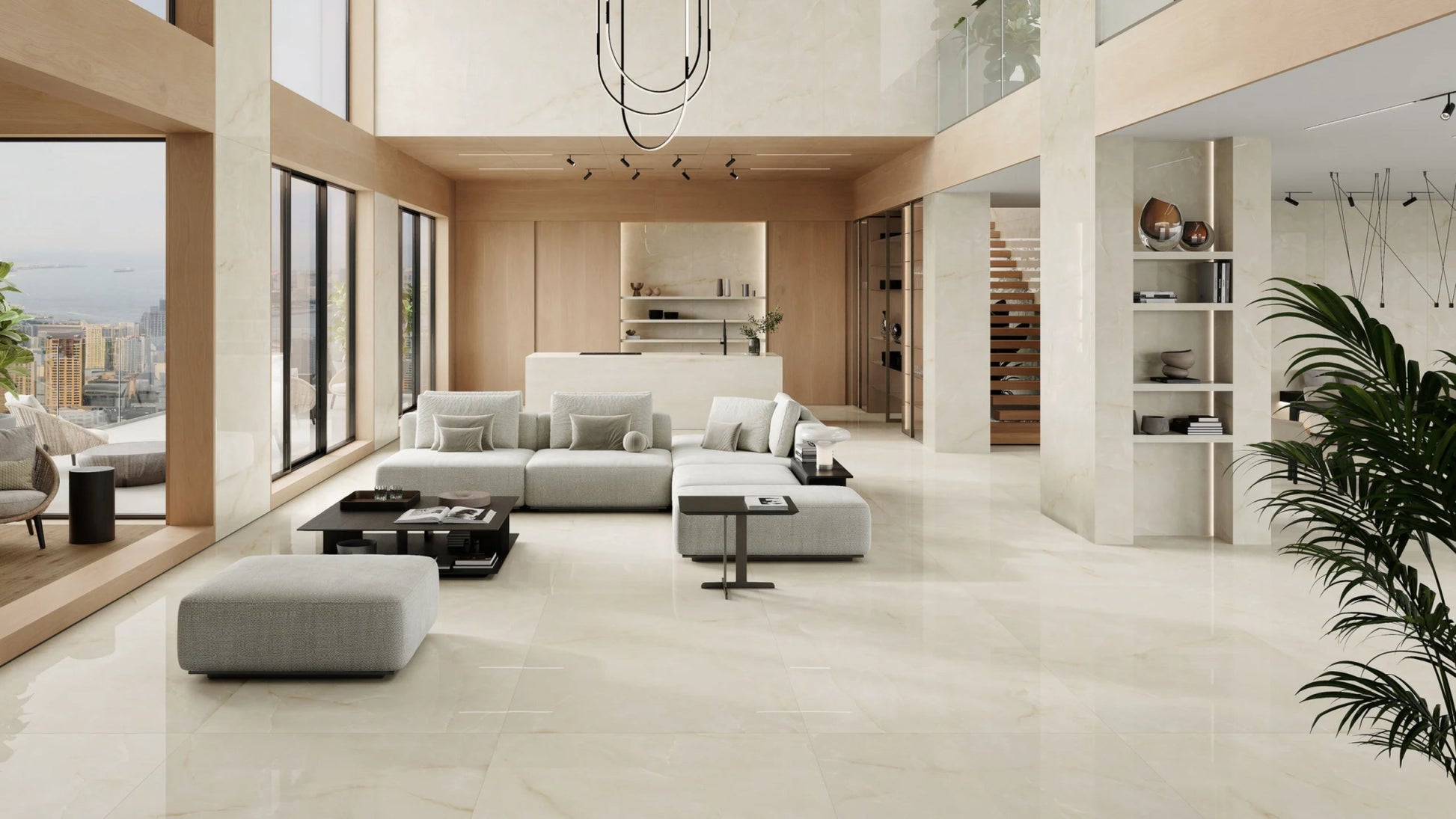 Atlas Concorde Marvel Onyx AJBO vloertegel 60x120cm 9mm glans ret.whiite - Mozaiektegel.com