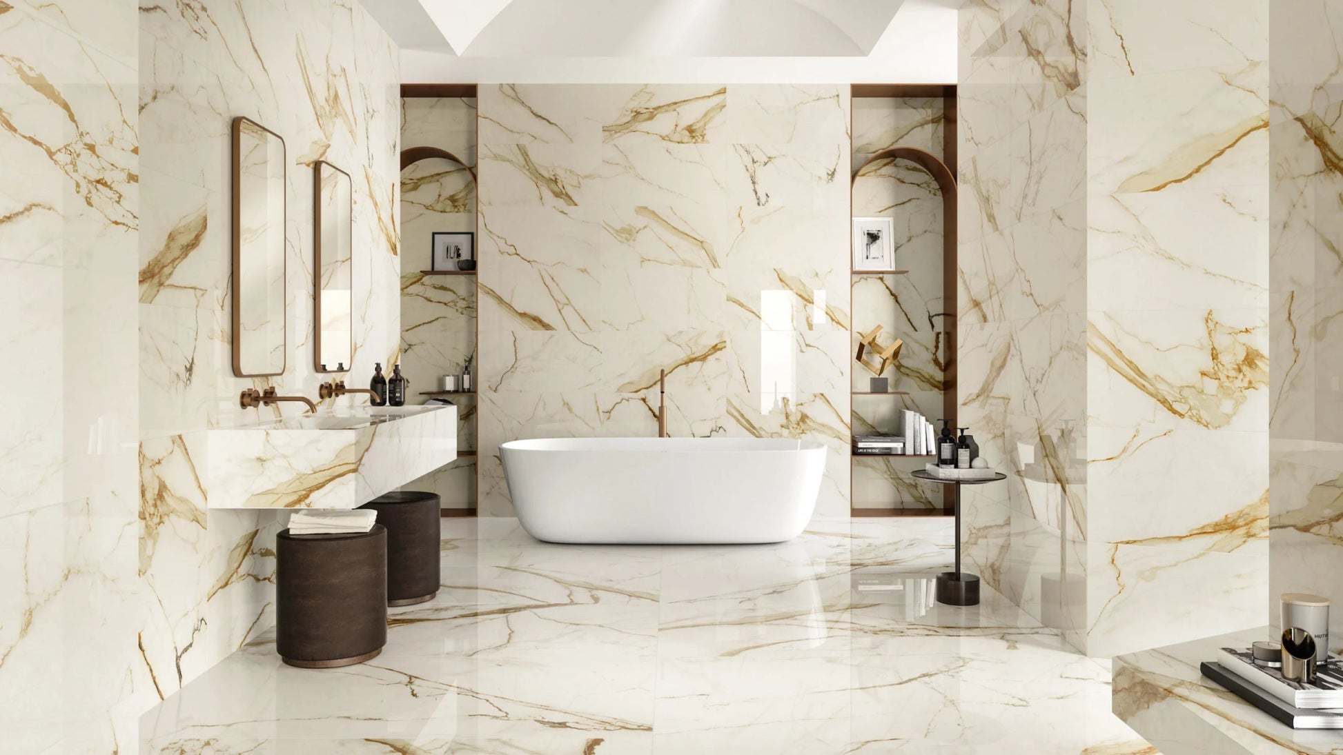 Atlas Concorde Marvel Shine A4QP vloertegel 60X60cm 9mm mat ret.R10 cal.imper. - Mozaiektegel.com