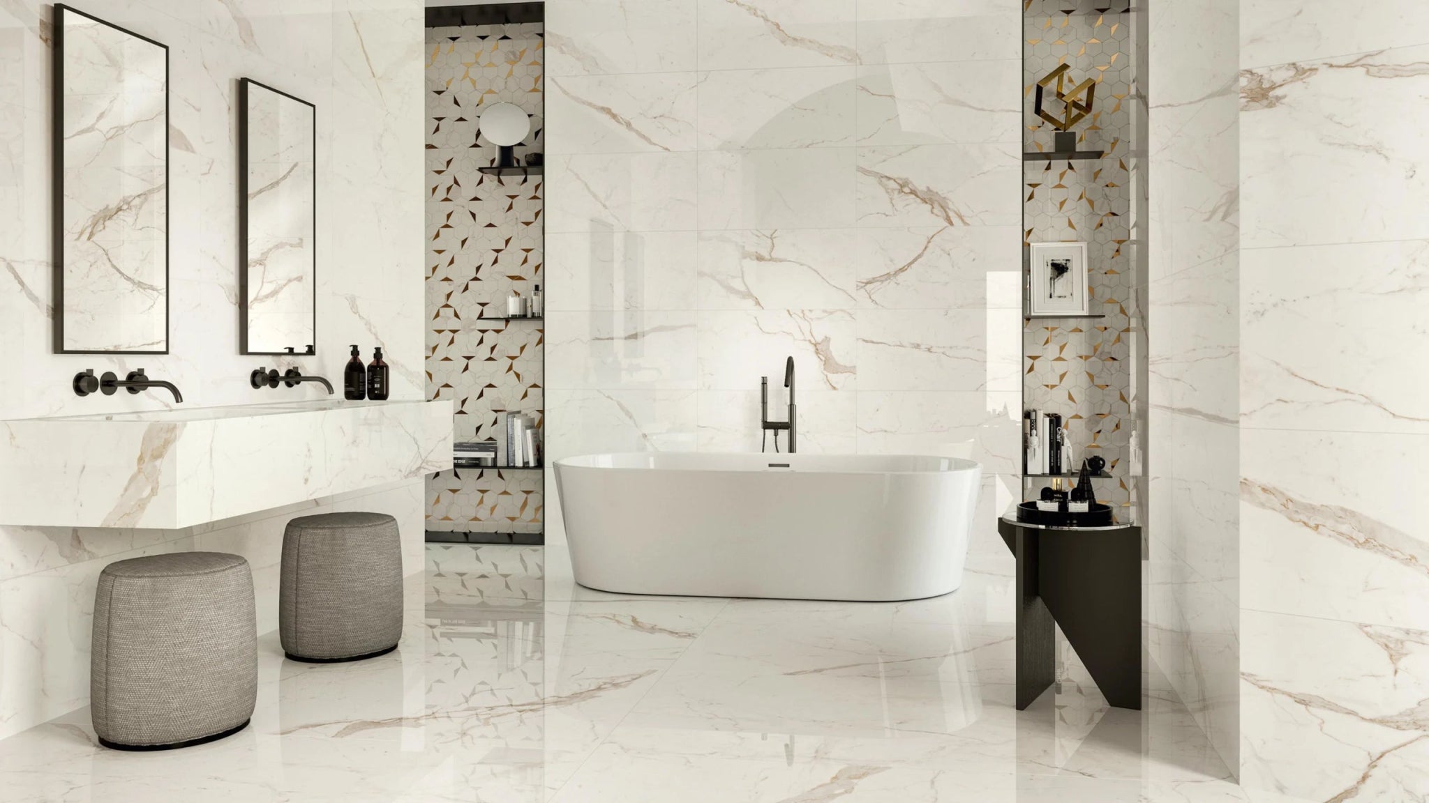 Atlas Concorde Marvel Shine A4QQ vloertegel 60X60cm 9mm mat ret.R10 cal.prestig. - Mozaiektegel.com