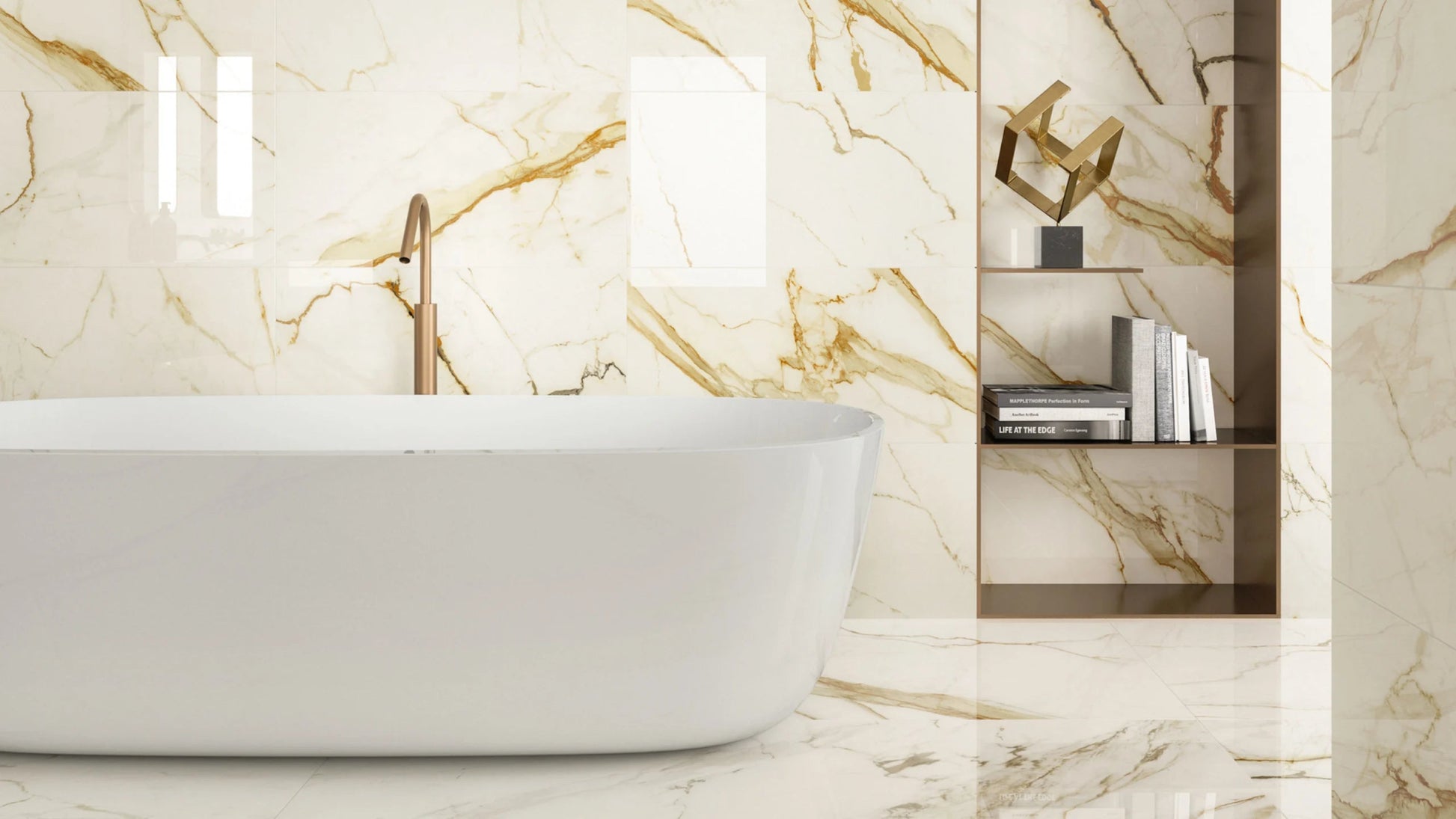 Atlas Concorde Marvel Shine A5TF vloertegel 60x60cm 9mm zijdeglans rect. Cal. Imp. - Mozaiektegel.com