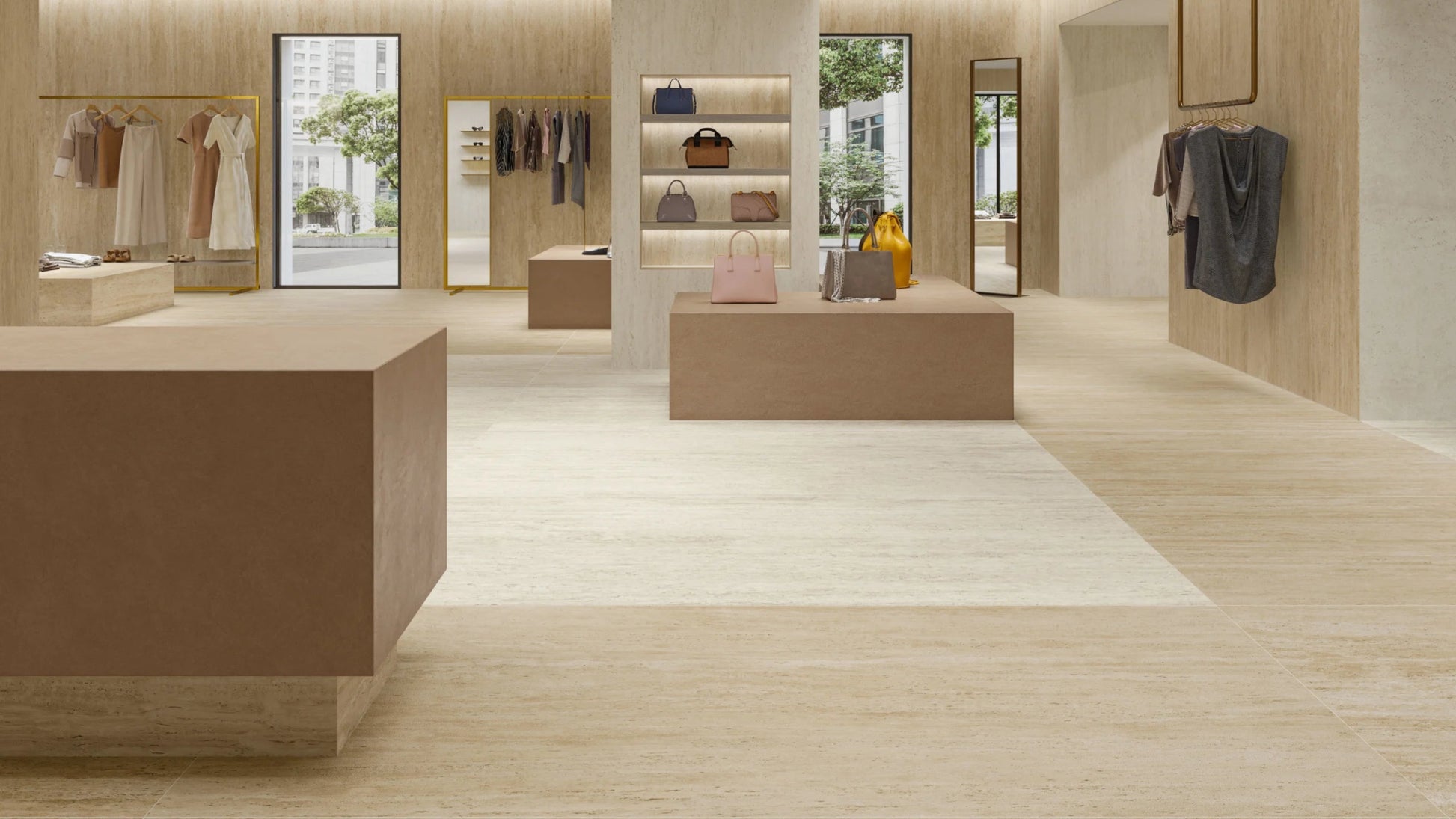 Atlas Concorde Marvel Travertine AFUA VLtegel 60x120cm 9mm mat rect. R10 sand vein - Mozaiektegel.com