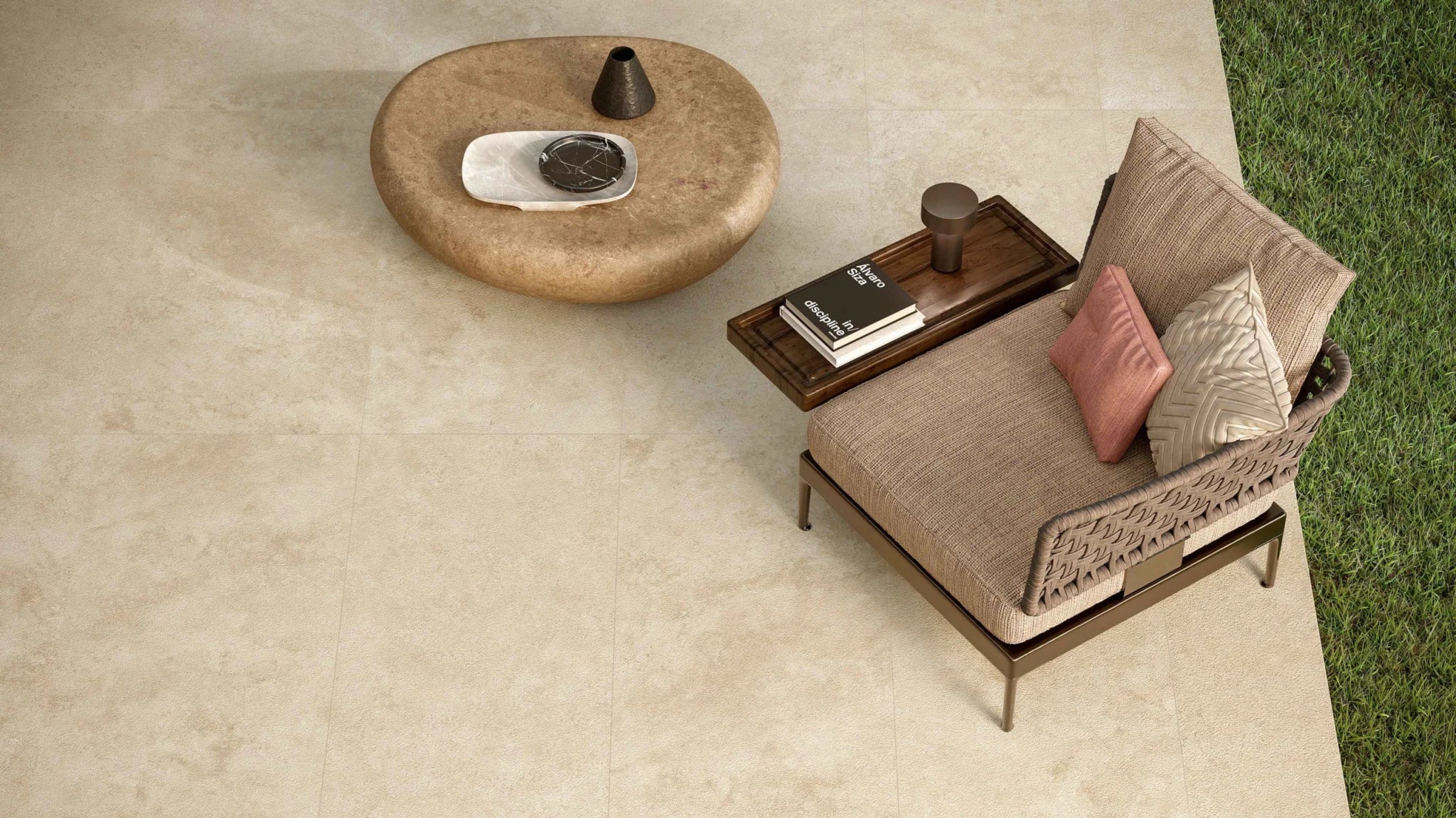 Atlas Concorde Marvel Travertine AFUL VLtegel 60x60cm 9mm mat rect. R10 sand cross - Mozaiektegel.com