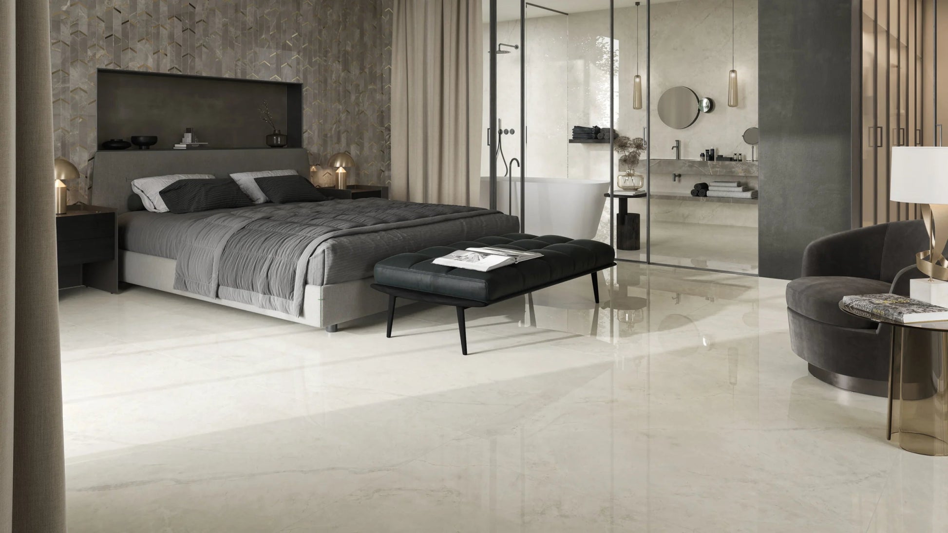 Atlas Concorde Marvel X A8Z4 vloertegel 60x120cm 9mm glans rect. calac. perla - Mozaiektegel.com