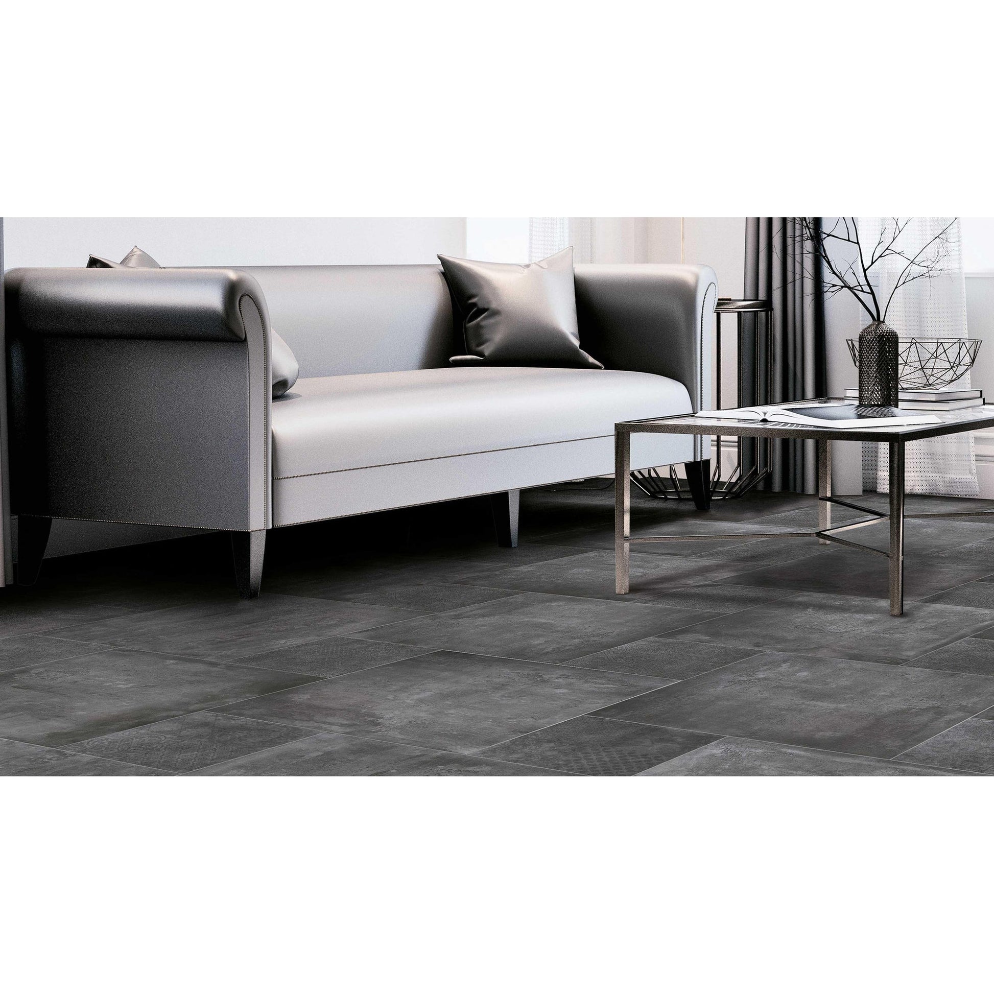 Beste Koop Icon Vloertegel 800X800 Black 9mm Mat Ret.R9 - Mozaiektegel.com