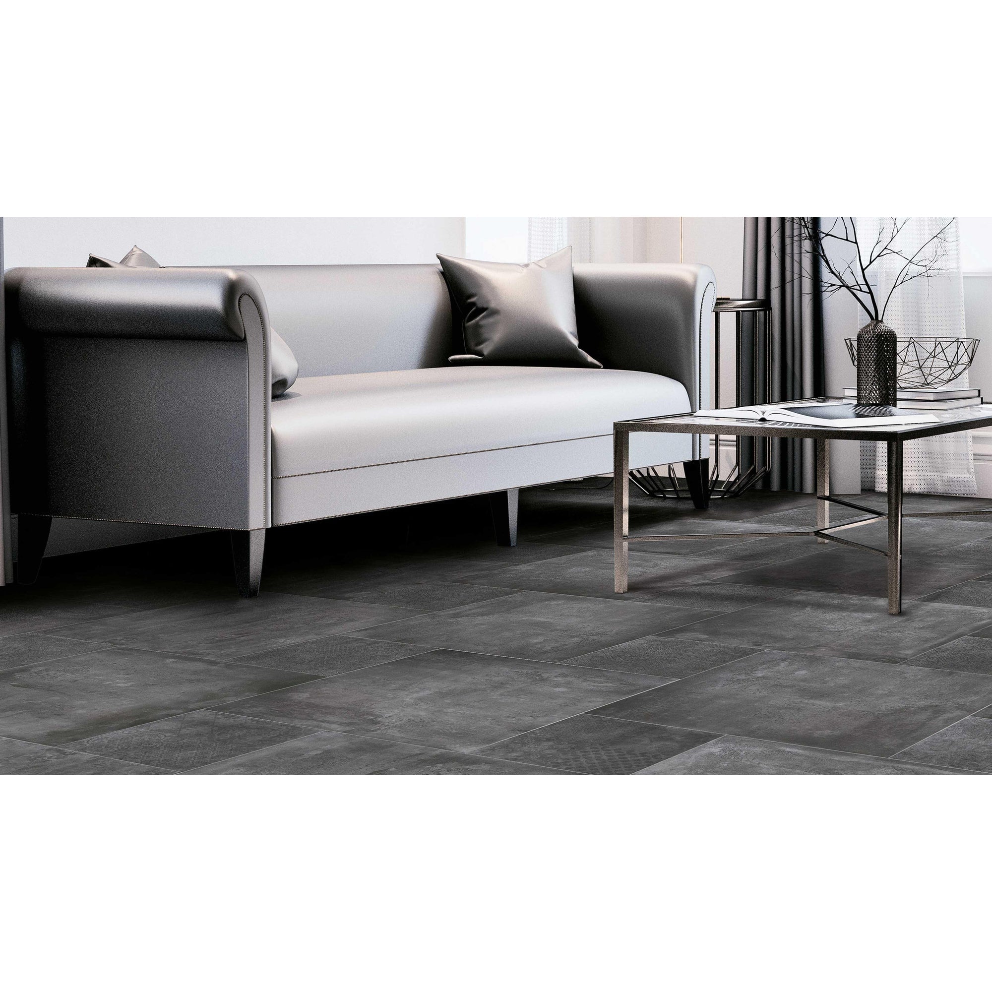 Beste Koop Icon Vloertegel 800X800 Black 9mm Mat Ret.R9 - Mozaiektegel.com