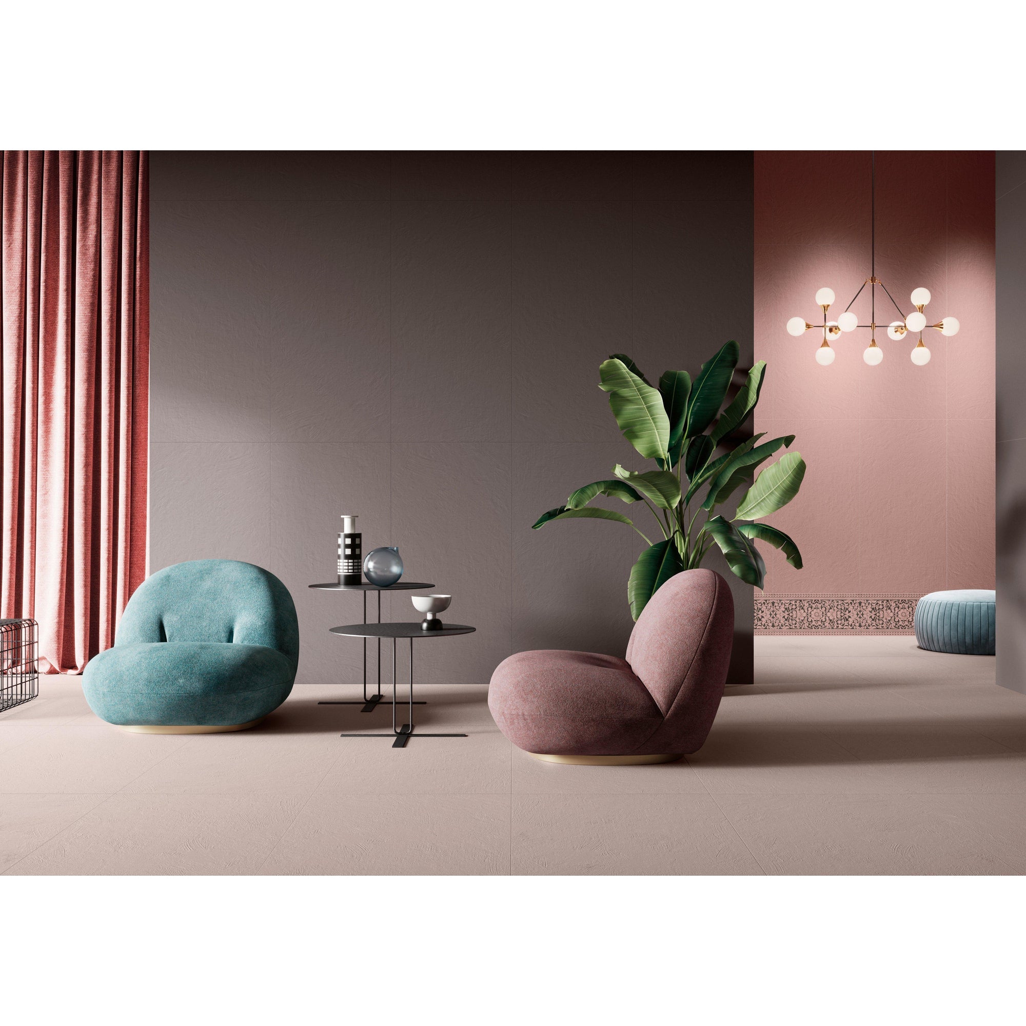 Cir Chromagic 1074143 Vloertegel 600X1200 Forever Pink 10mm Mat Ret.R10 - Mozaiektegel.com