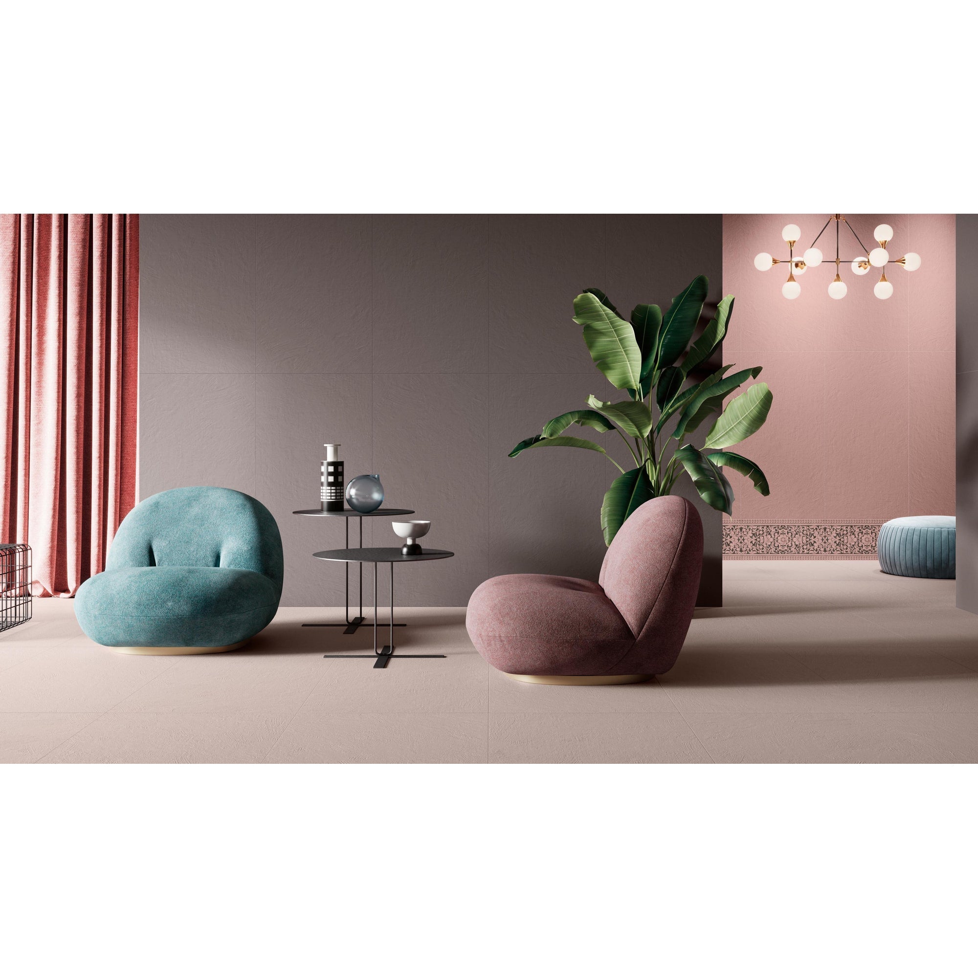 Cir Chromagic 1075312 Vloertegel 600X600 Forever Pink 10mm Mat Ret.R10 - Mozaiektegel.com