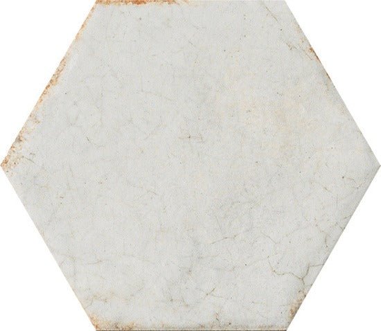 Cir Cotto del Campiano 1080612 Wandtegel 158X183 Bianco 10mm Glans Hexagon - Mozaiektegel.com