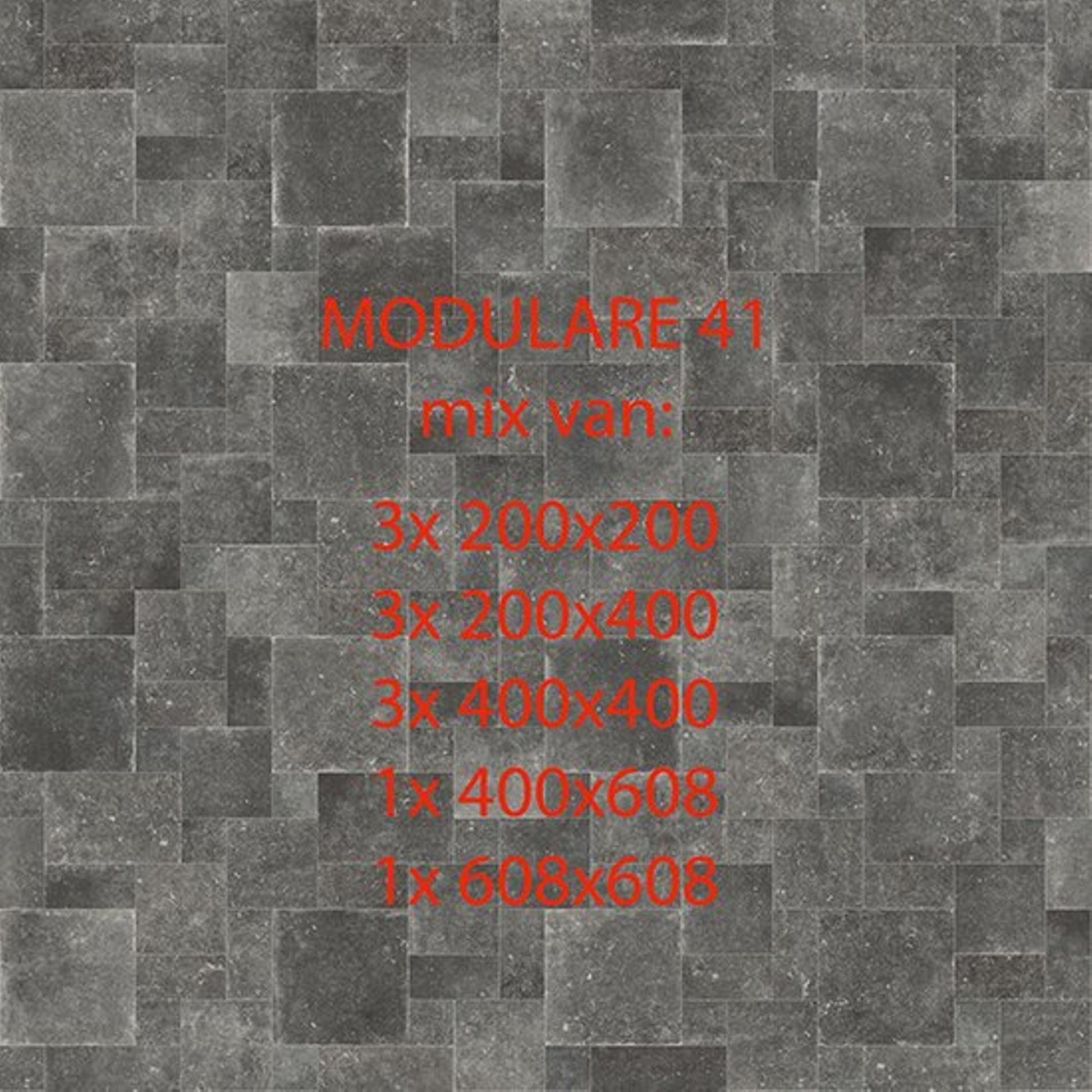 Cir Di Pietra Ardennes 1078577 Vloertegel Mix Nero 10mm Mat Ret.R10 - Mozaiektegel.com