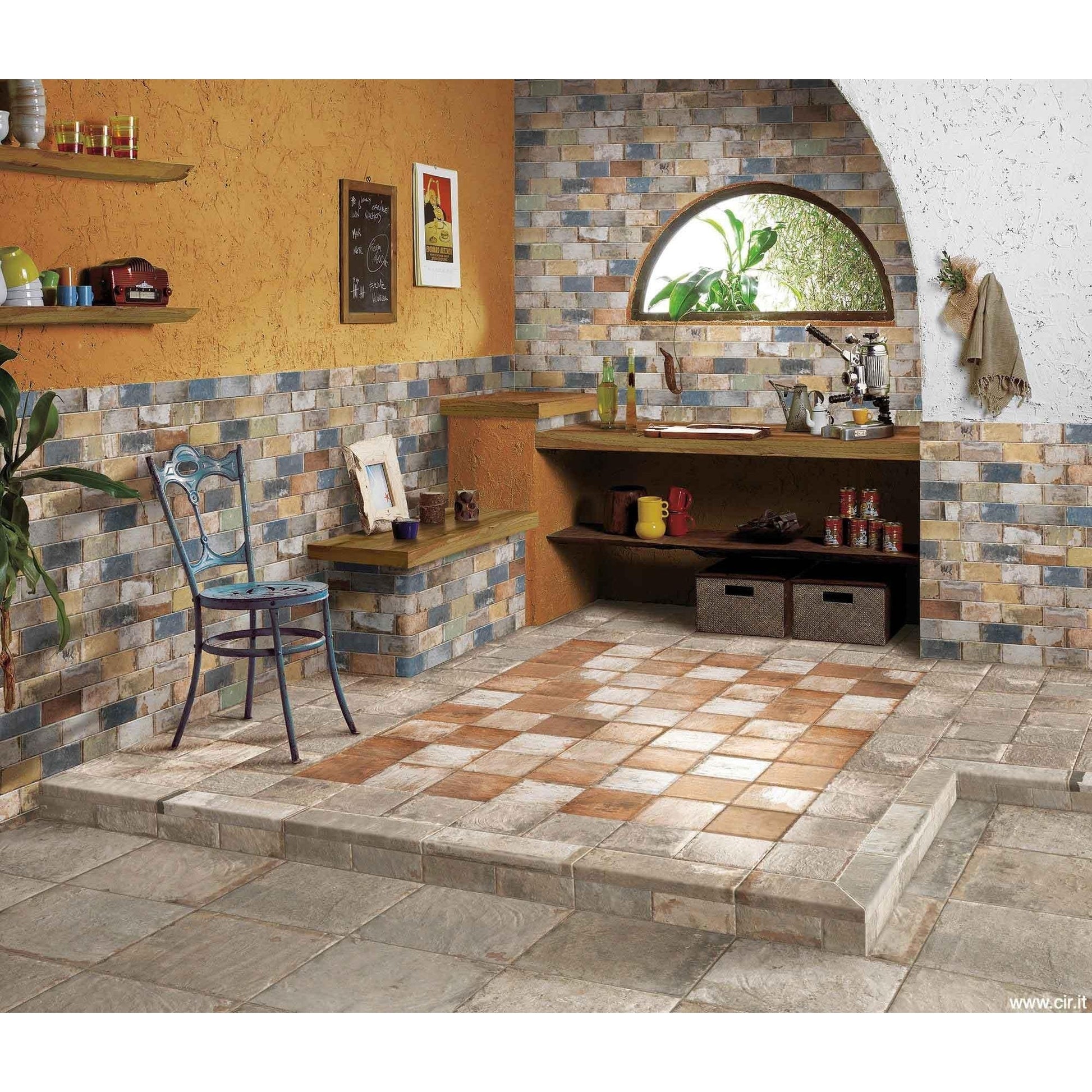 Cir Havana 1052963 Vloertegel 100X200 Old Havana Mix 10mm Mat R10 - Mozaiektegel.com