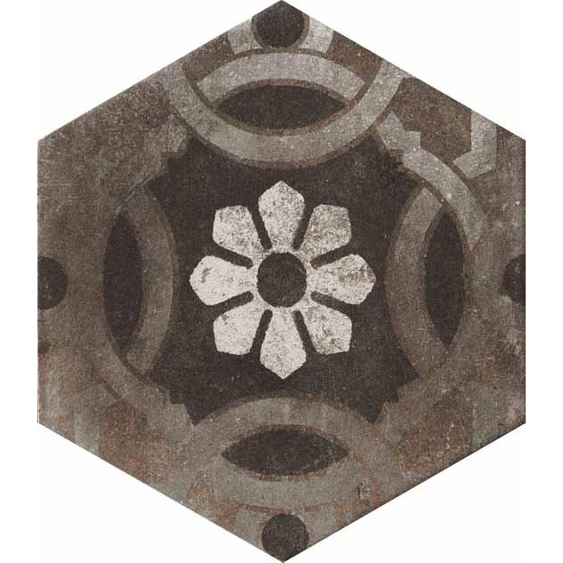 Cir Miami 1063706 VLtegel 6 - kant 240X277 Esagonia Mix 10mm Mat R10 - Mozaiektegel.com