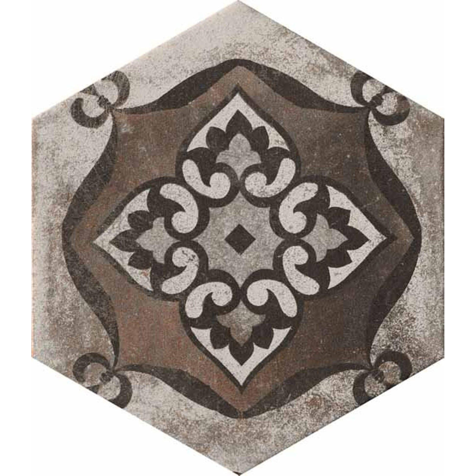 Cir Miami 1063706 VLtegel 6 - kant 240X277 Esagonia Mix 10mm Mat R10 - Mozaiektegel.com