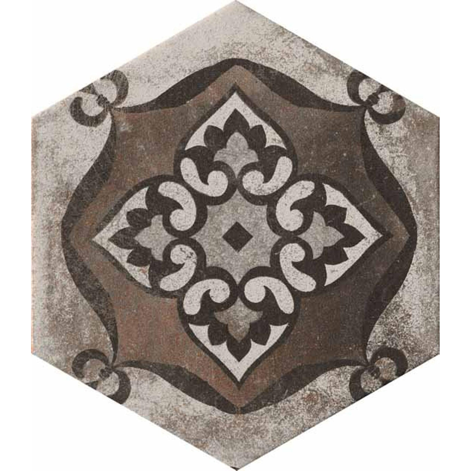 Cir Miami 1063706 VLtegel 6 - kant 240X277 Esagonia Mix 10mm Mat R10 - Mozaiektegel.com