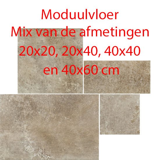 Cir Molo Audace 1068548 Mod.39 Vloertegel Modul. Terra D'ormeggio 10mm Mat R10 - Mozaiektegel.com