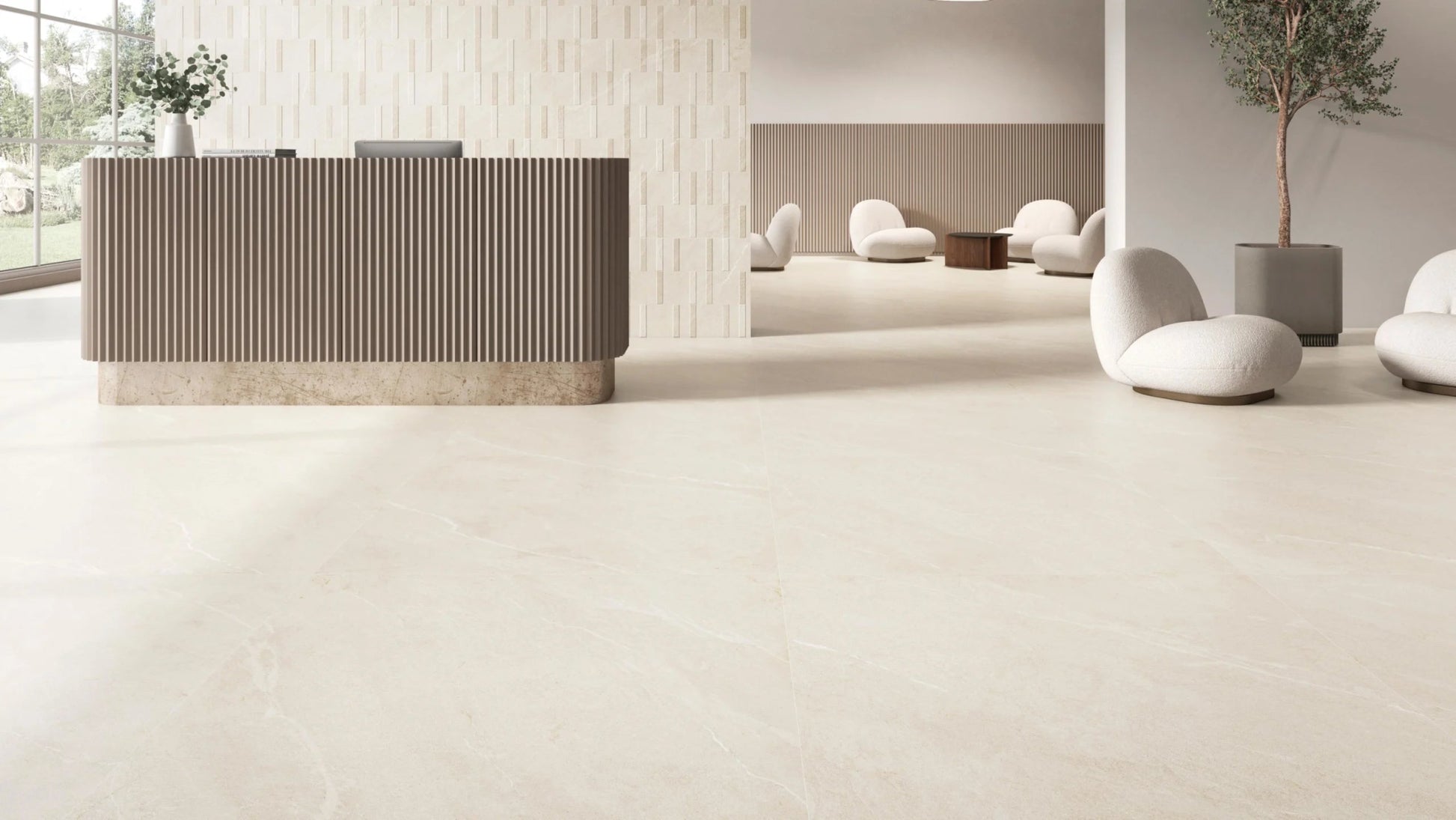 Colorker Dhara 230385 Vloertegel 595X595 Sand 8mm Mat Ret.R10 - Mozaiektegel.com