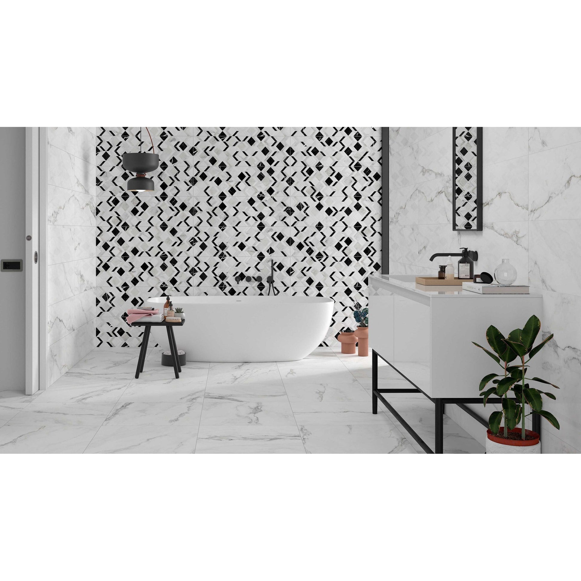 Colorker Insignia 222227 Vloertegel 595X595 White 9,4mm Mat Ret.R9 - Mozaiektegel.com