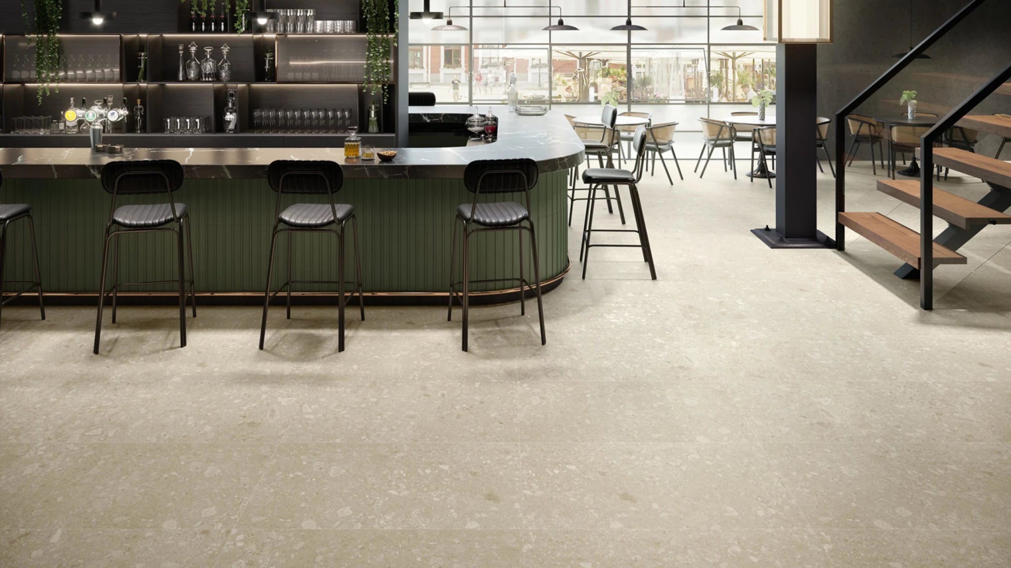 Colorker Native 222530 Vloertegel 900X900 Cream 10mm Mat Ret.R10 - Mozaiektegel.com