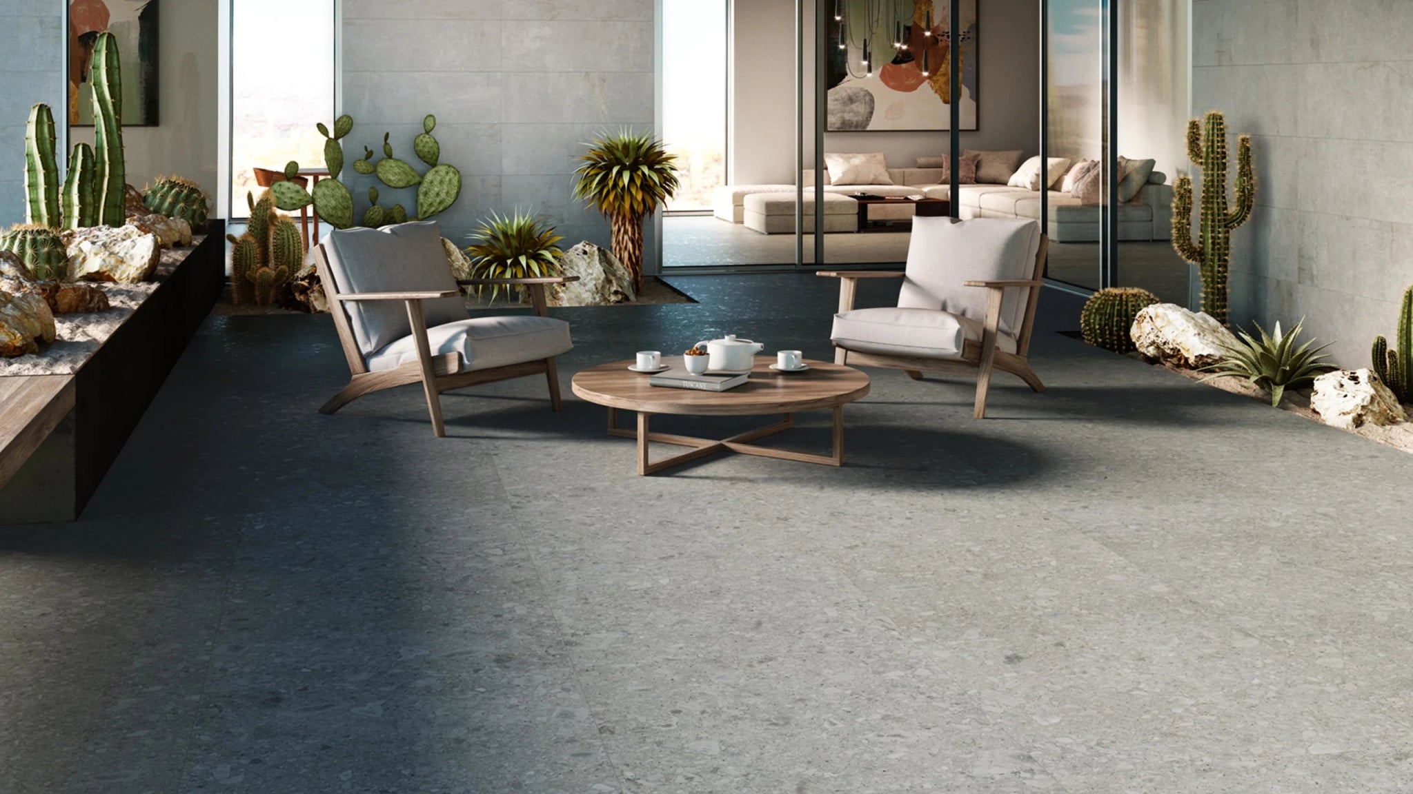 Colorker Native 222531 Vloertegel 900X900 Grey 10mm Mat Ret.R10 - Mozaiektegel.com