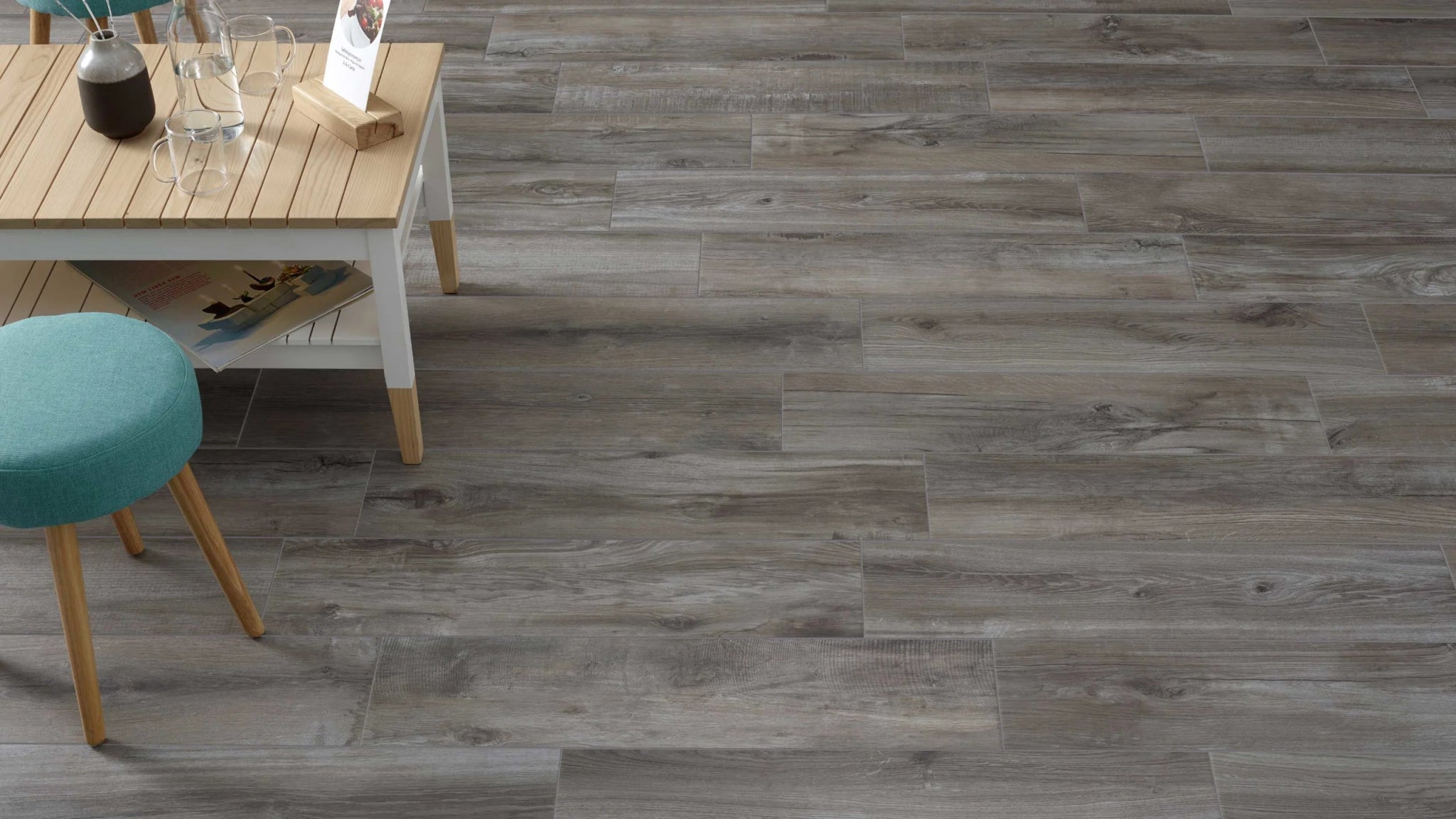 Colorker Norden 217785 Vloertegel 218X840 Grey 9.3mm Mat R10 - Mozaiektegel.com