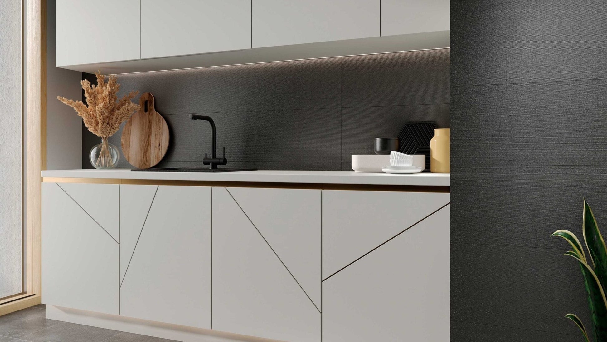 Colorker Pulsar 225156 Wandtegel 316X1000 Black 9,7mm Mat Ret. - Mozaiektegel.com