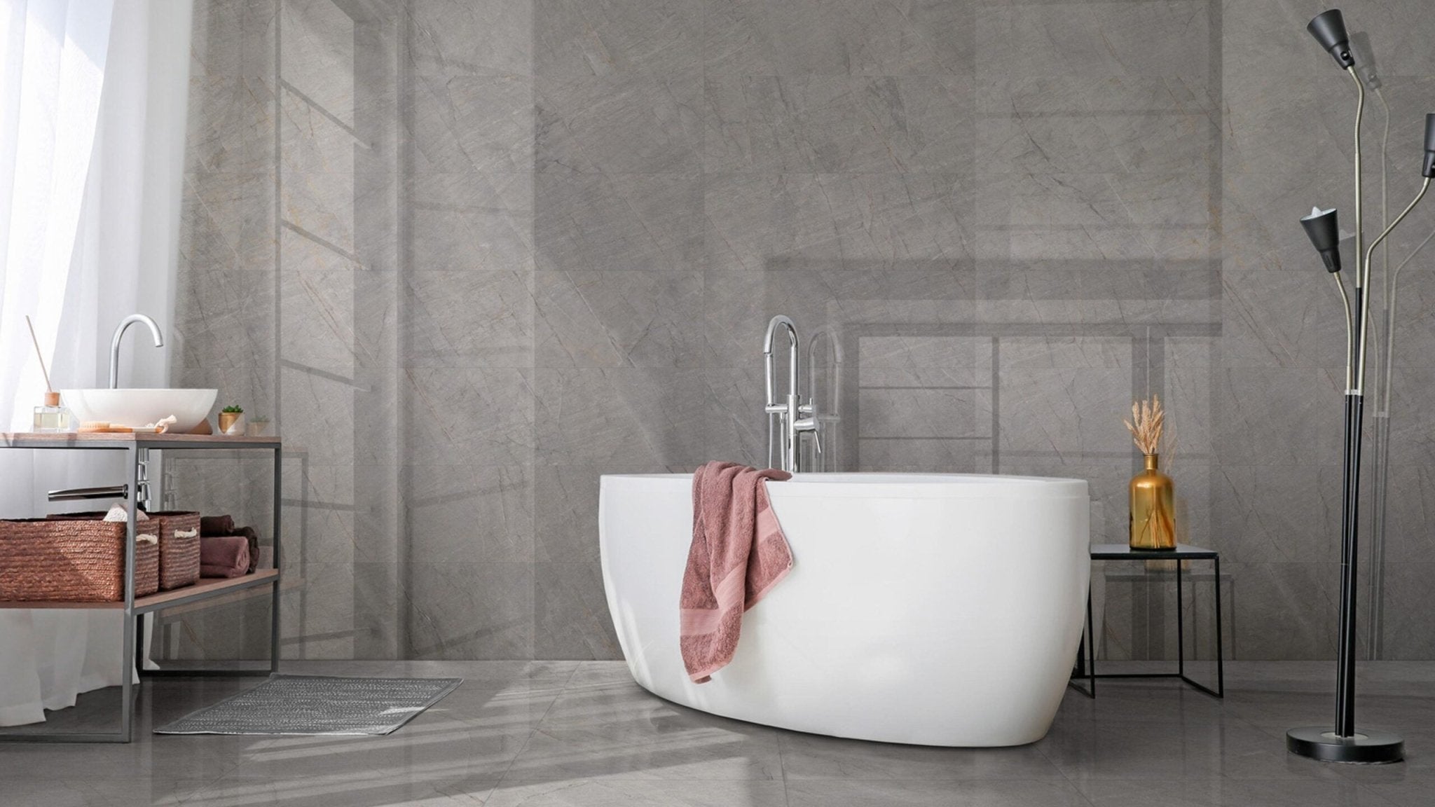 Colorker Sky 223593 Wandtegel 316X1000 Grey 9,7mm Glans Ret. - Mozaiektegel.com