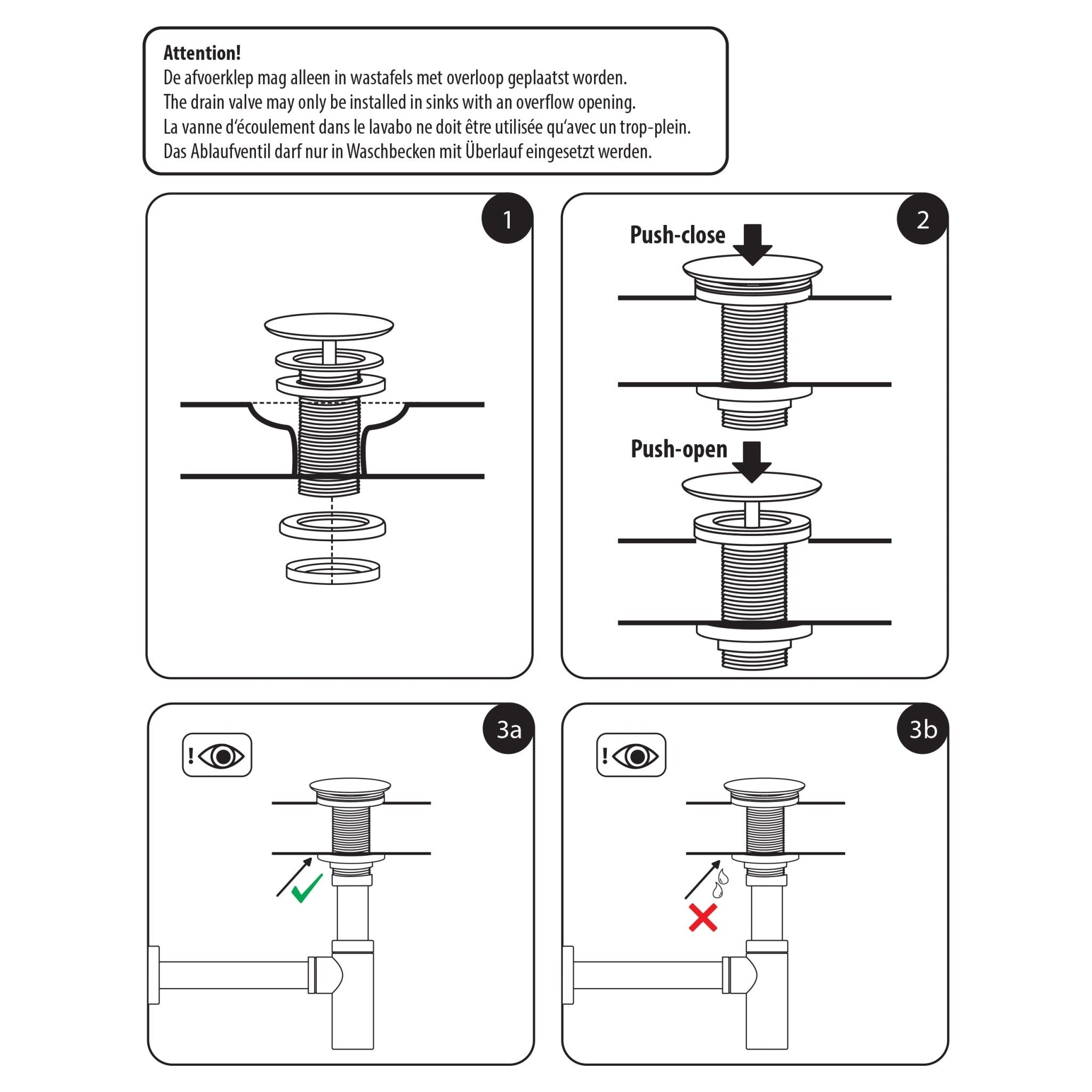 Differnz afvoerplug pop up | design | chroom | large | Ø 66 mm x 98 mm - Mozaiektegel.com