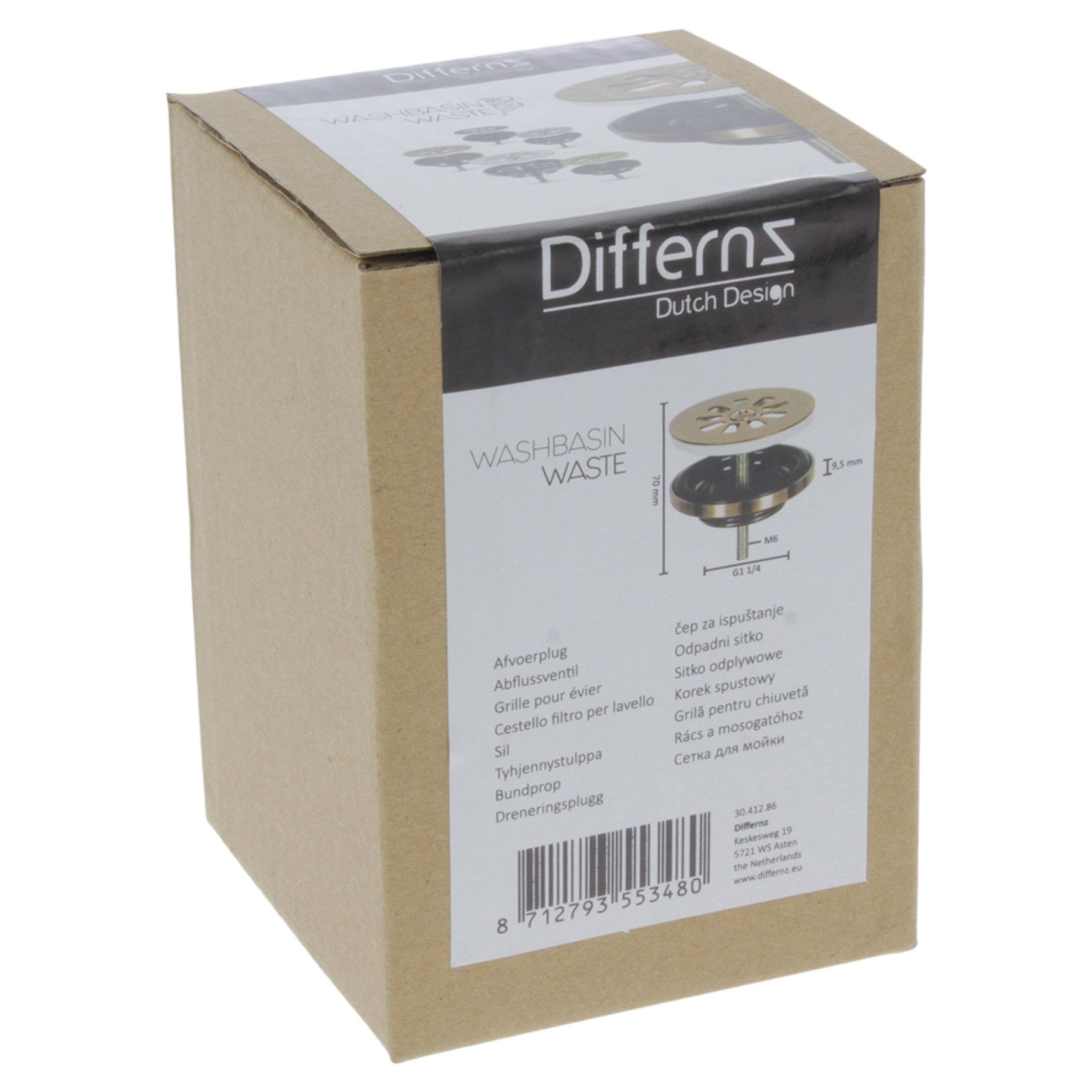 Differnz afvoerplug | Rood koper | 64mm - Mozaiektegel.com